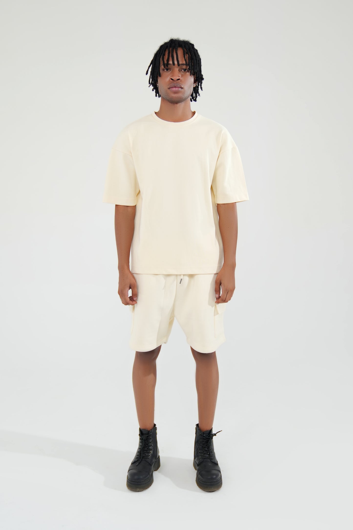 Beige Oversized Basic Tee