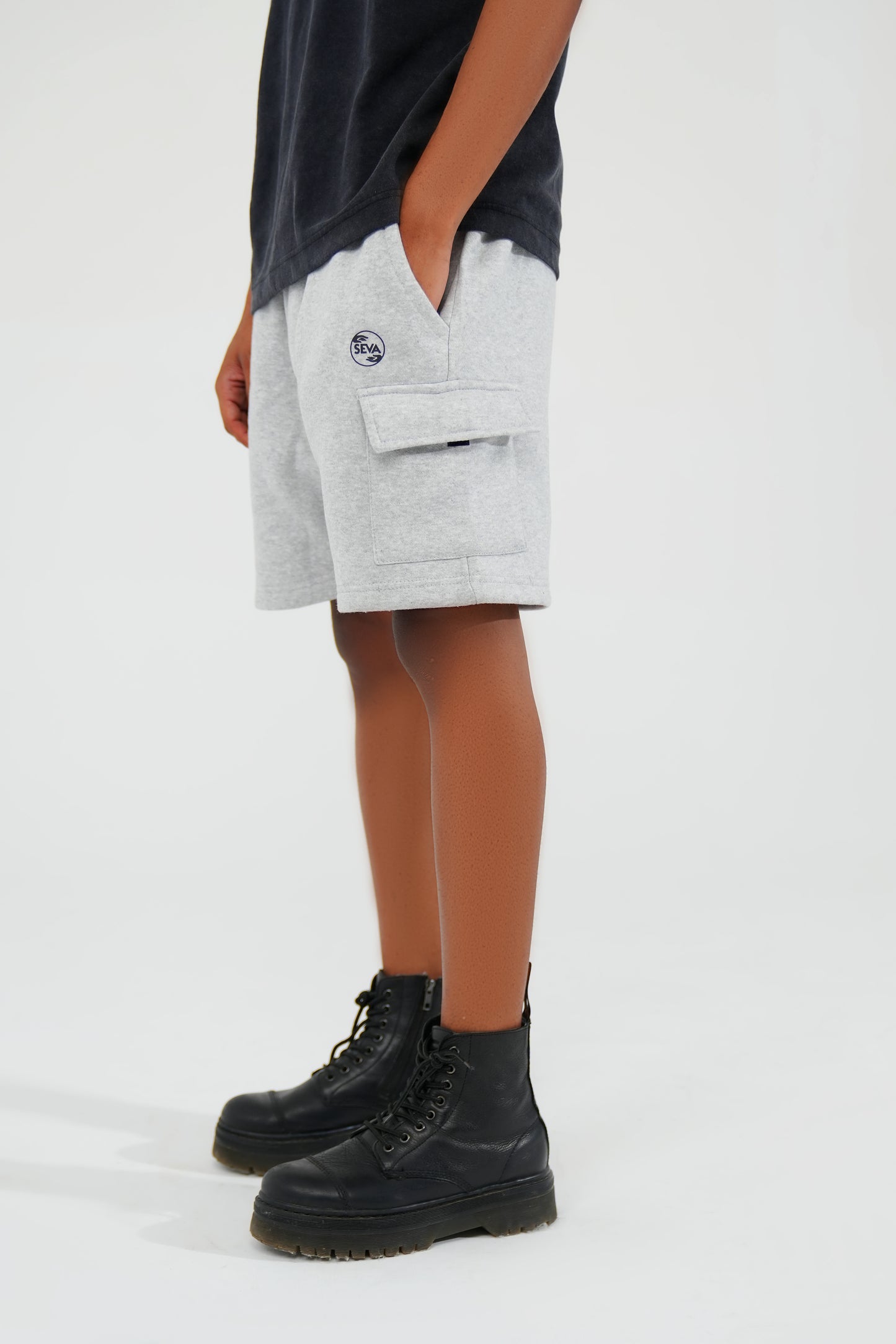 Grey Cargo Shorts