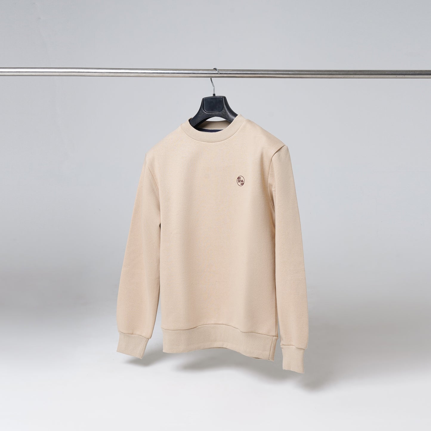 Drop Shoulder Crewneck - Beige