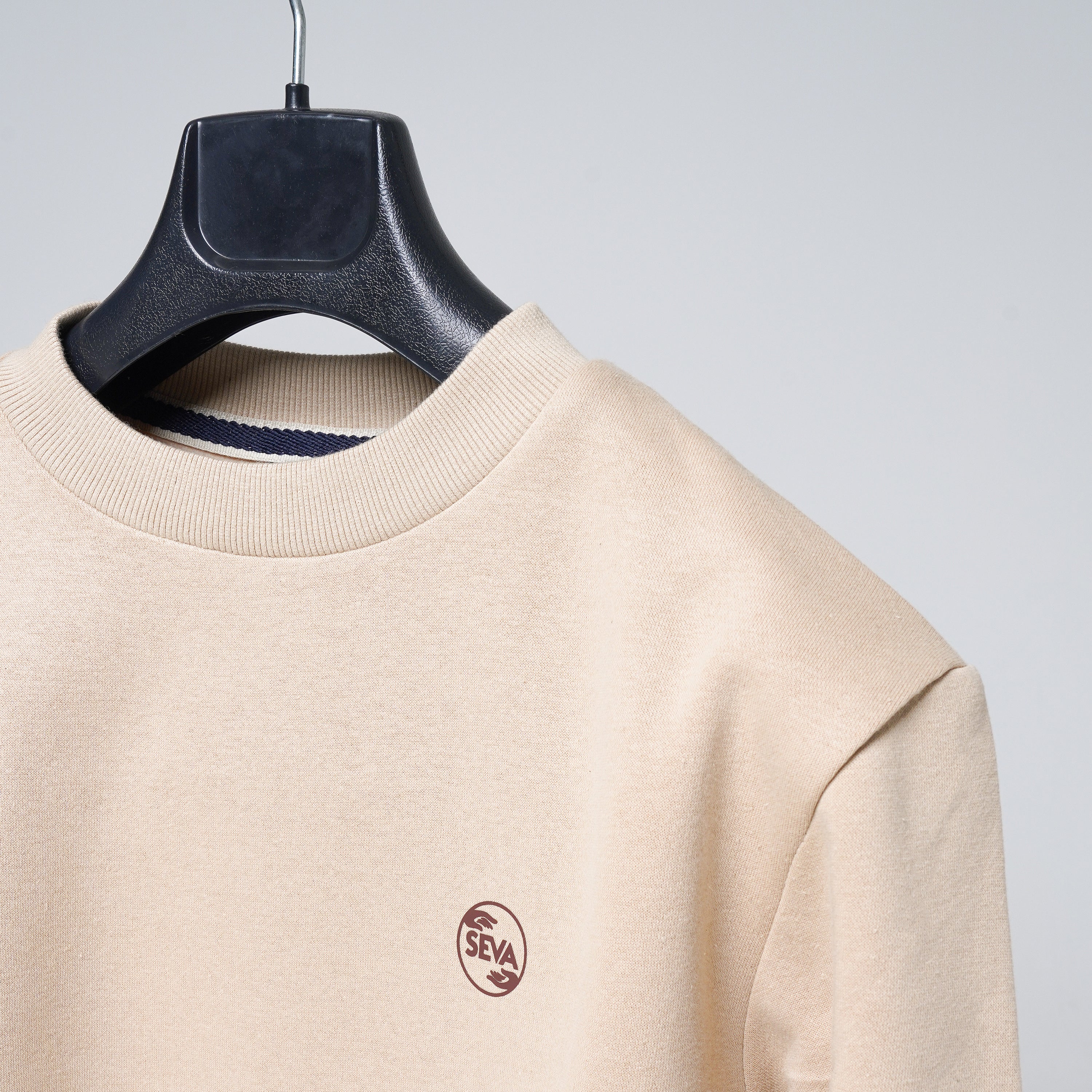 Drop Shoulder Crewneck - Beige second image