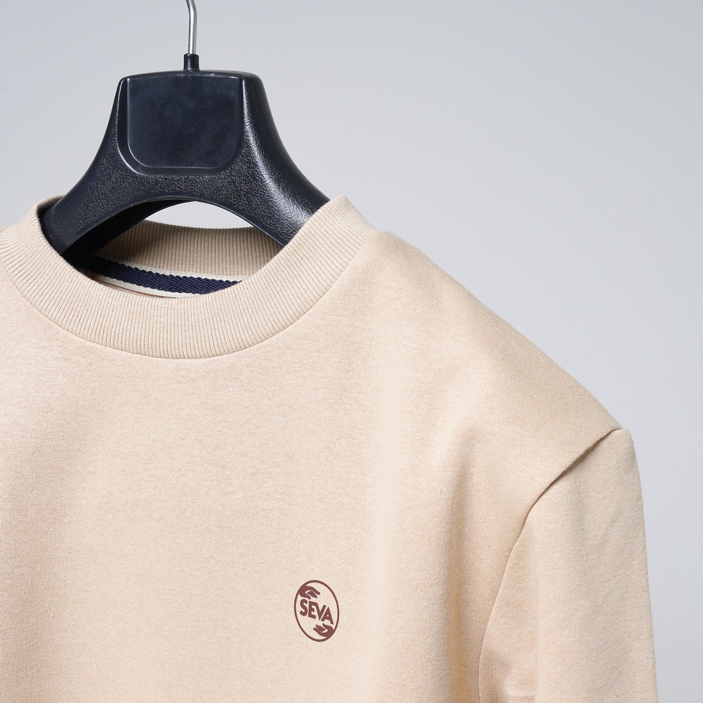 Drop Shoulder Crewneck - Beige