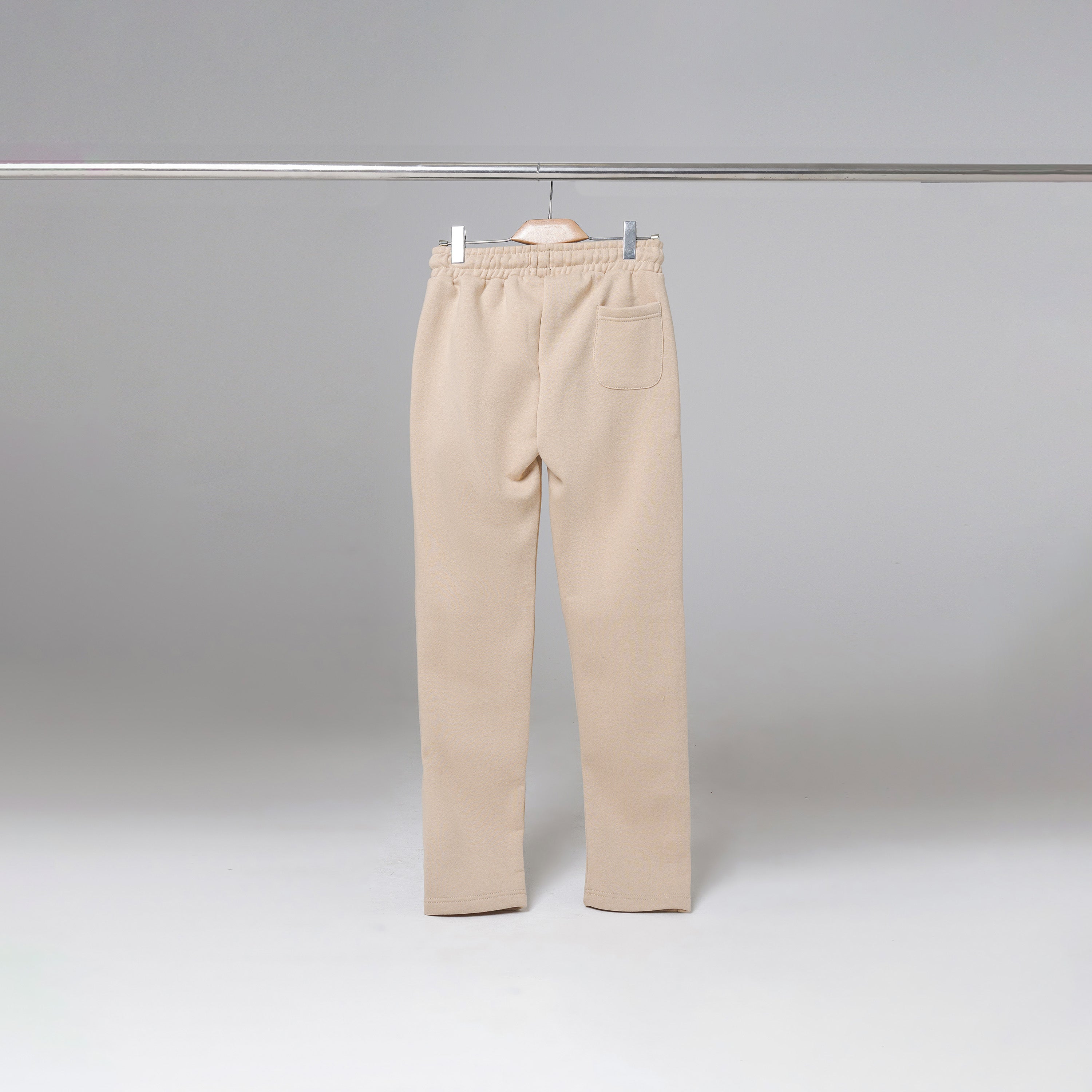 Open Bottom Sweatpants - Beige