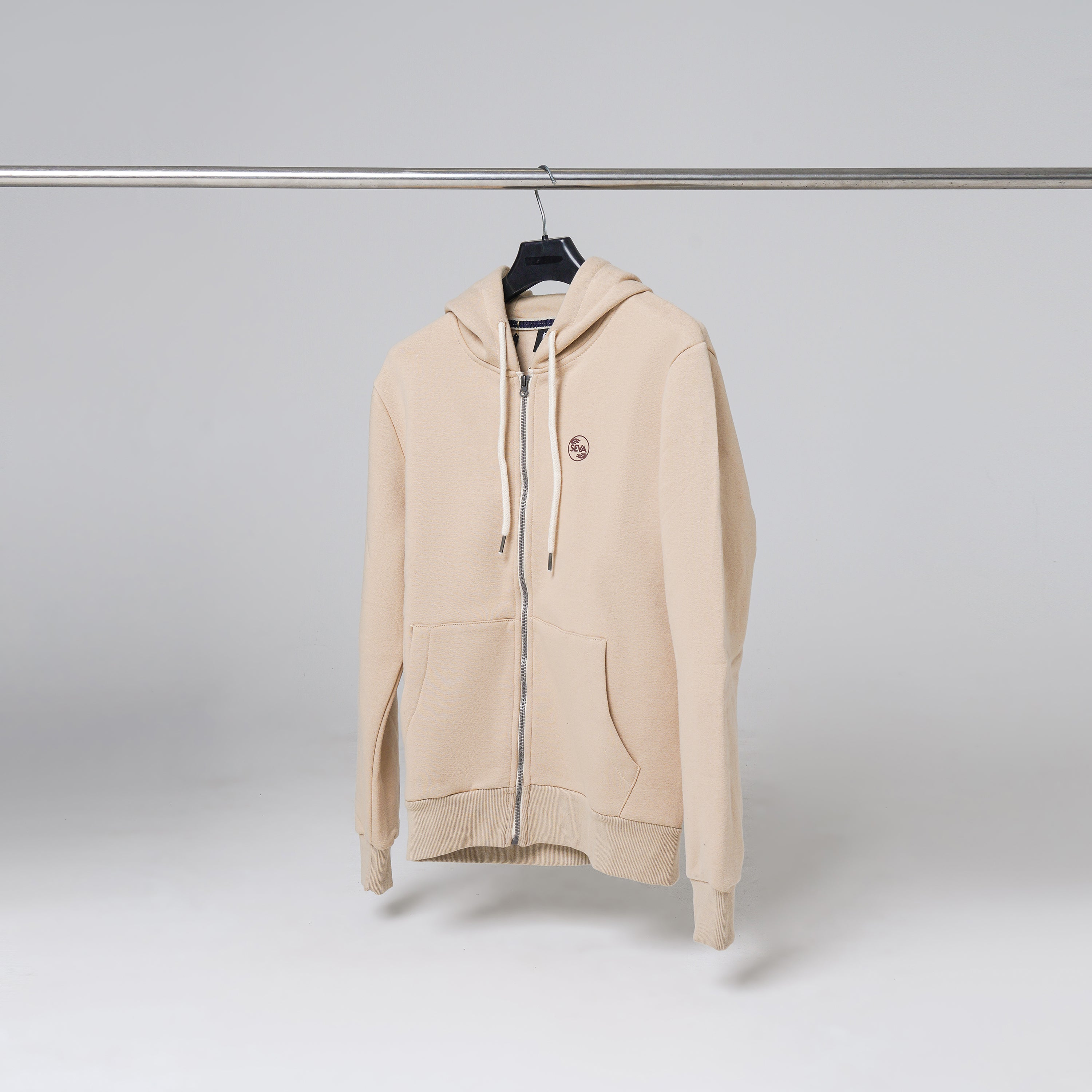 Zipper Hoodies - Beige