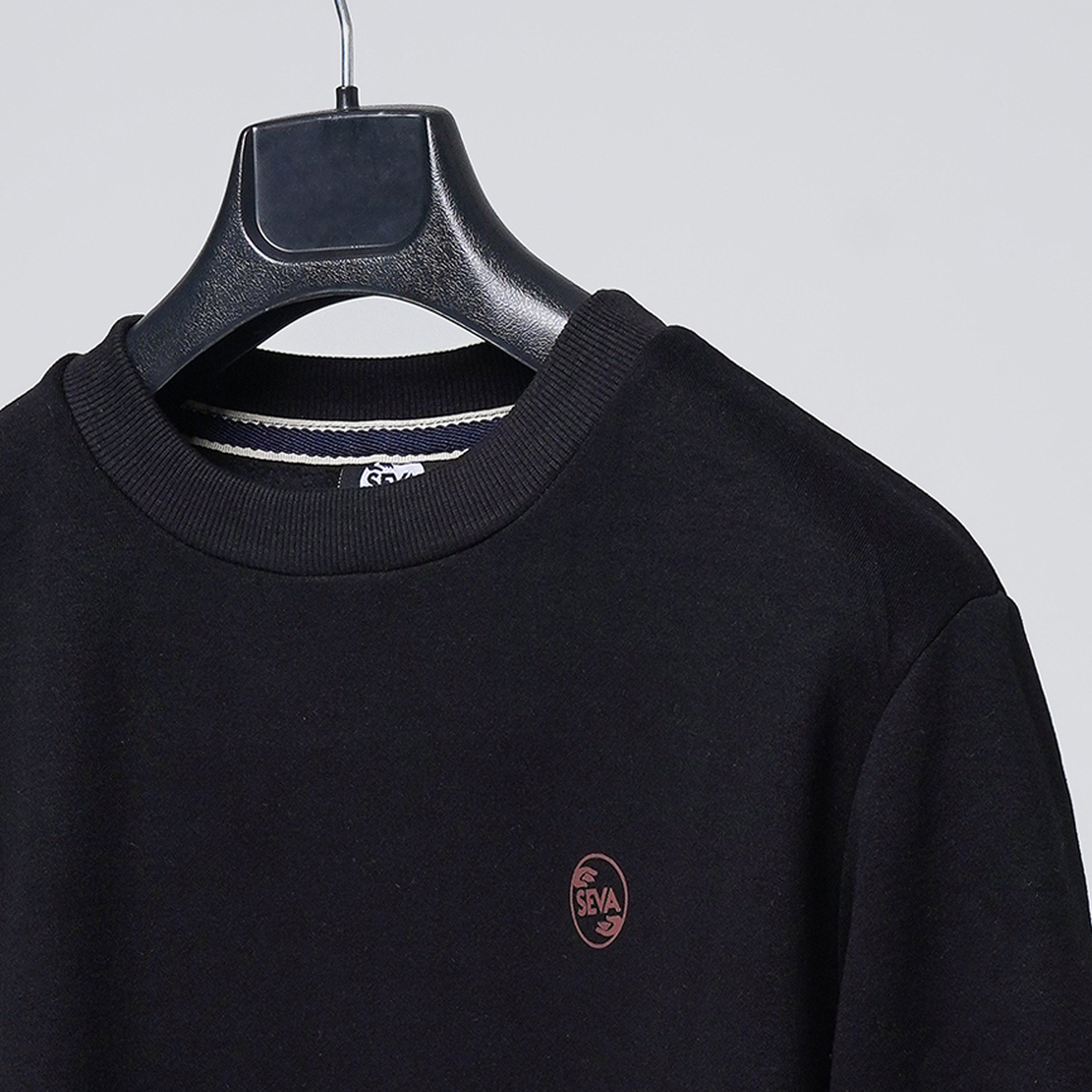 Drop Shoulder Crewneck - Black second image