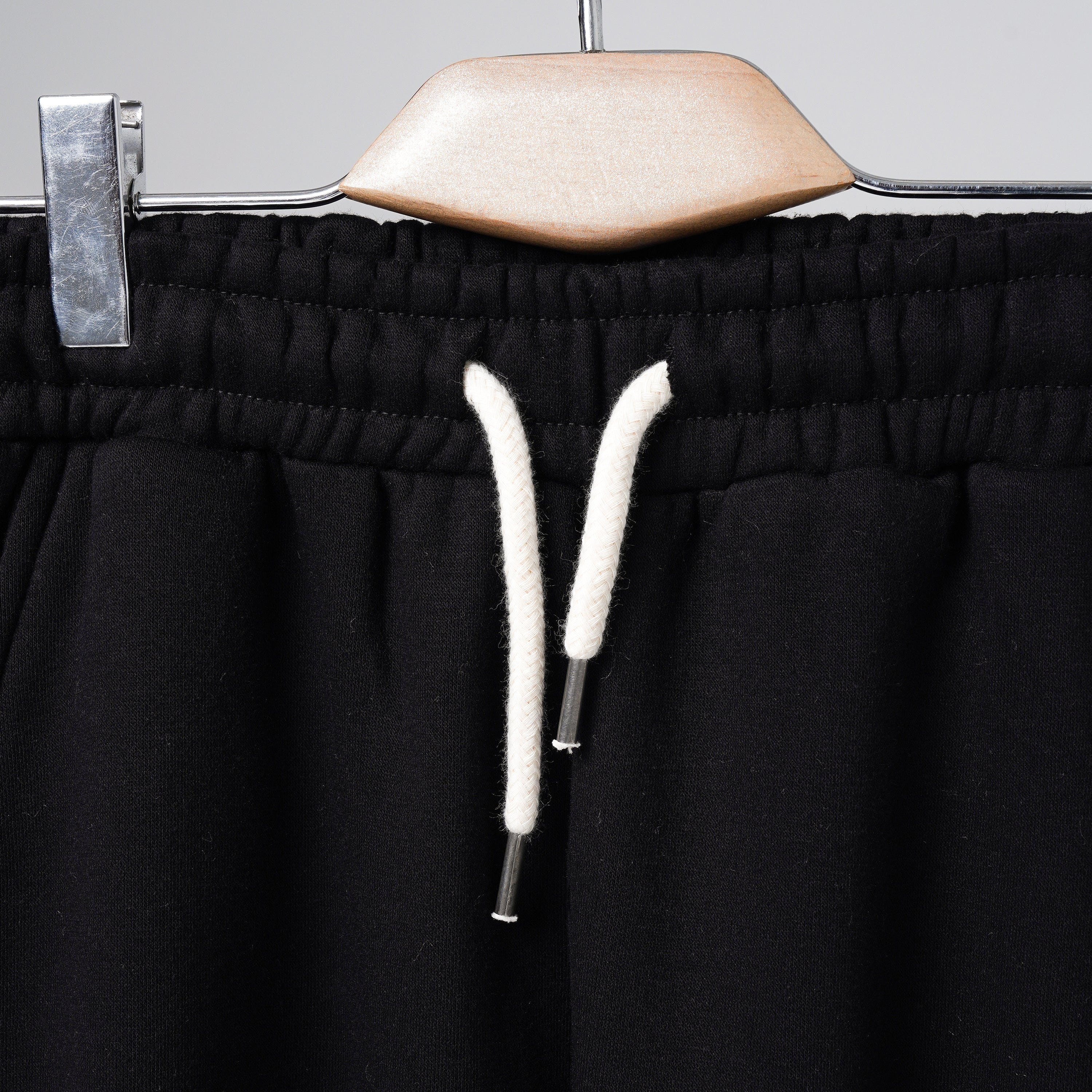 Black Open Bottom Sweatpants