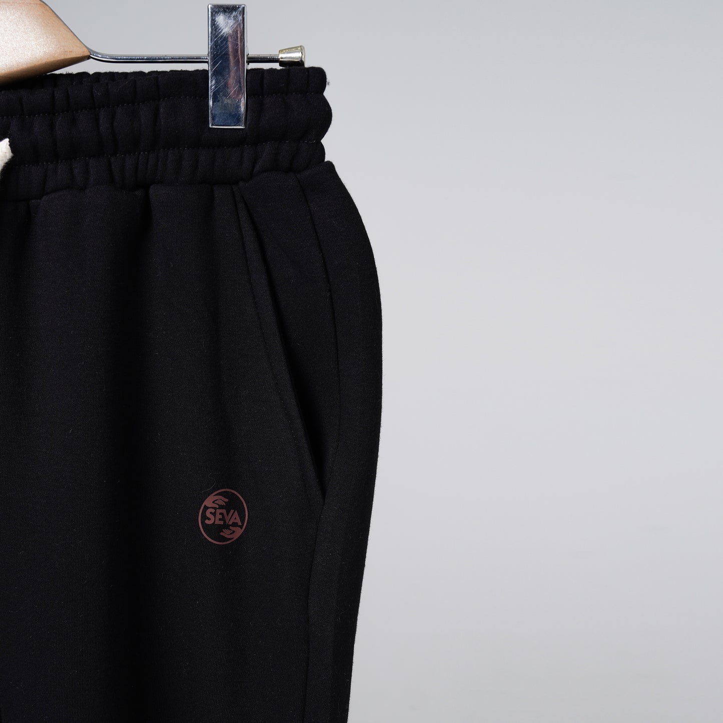 Open Bottom Sweatpants - Black