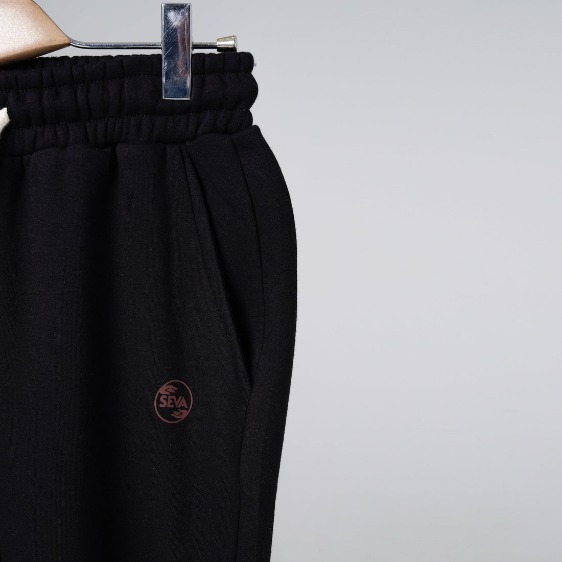 Black Open Bottom Sweatpants