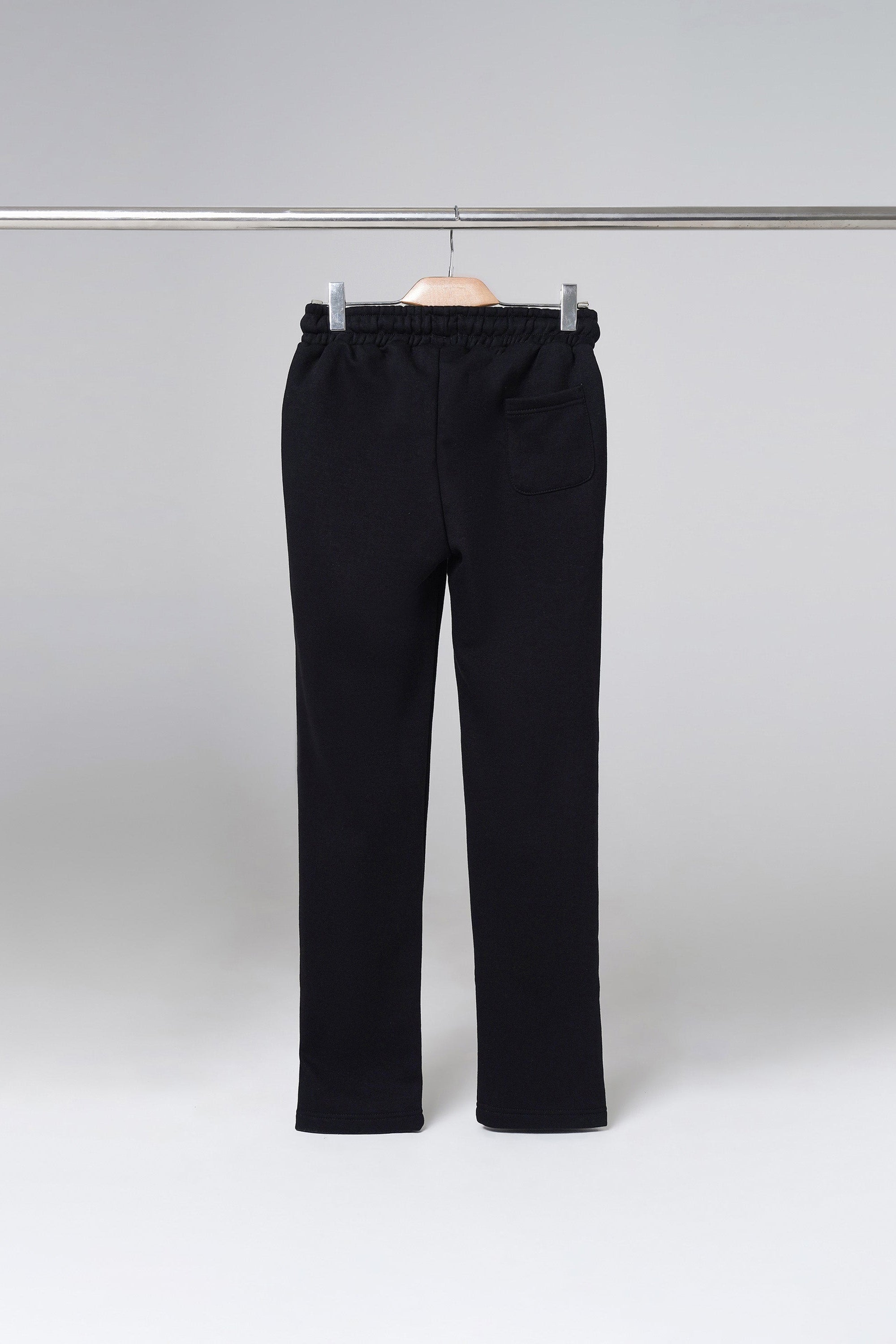 Black Open Bottom Sweatpants