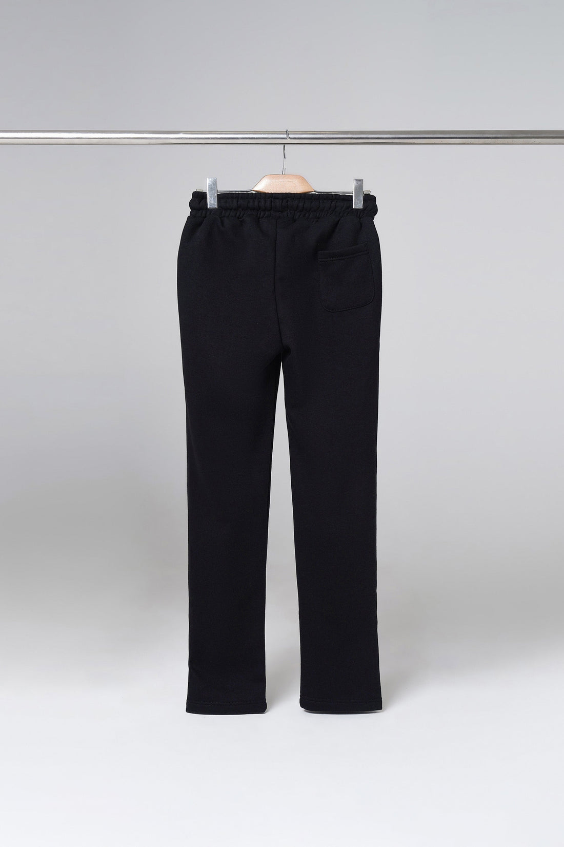 Black Open Bottom Sweatpants