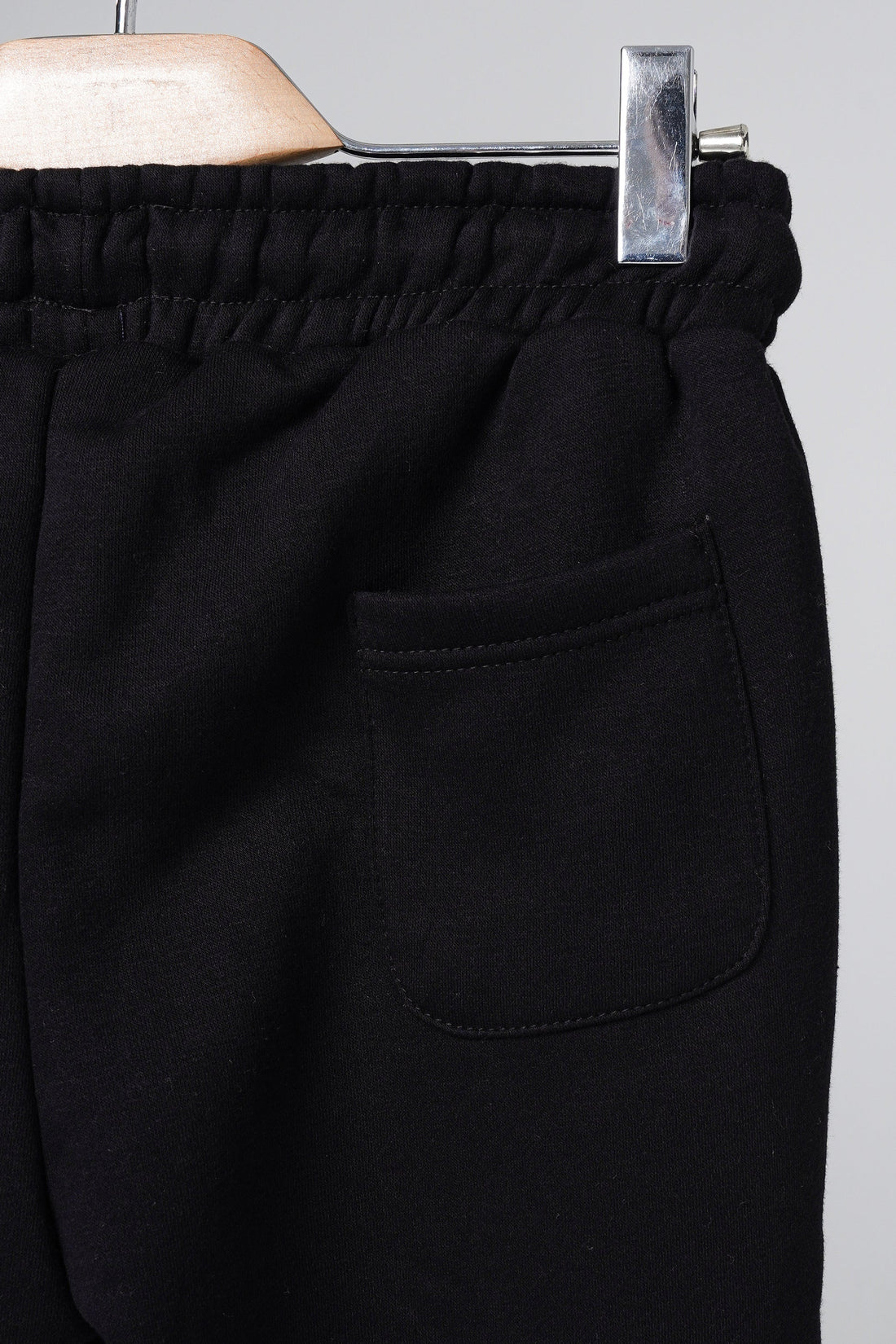 Black Open Bottom Sweatpants