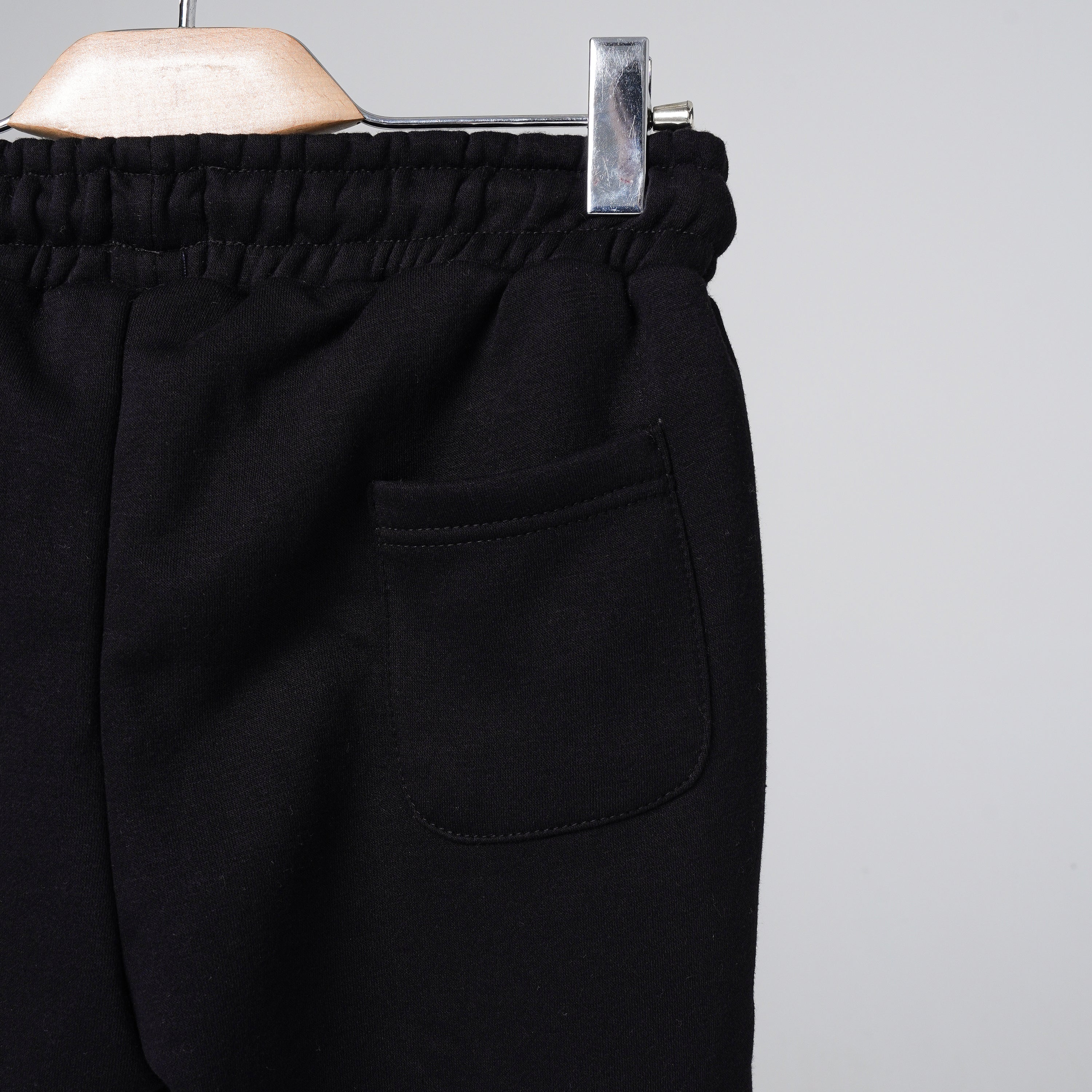 Black Open Bottom Sweatpants