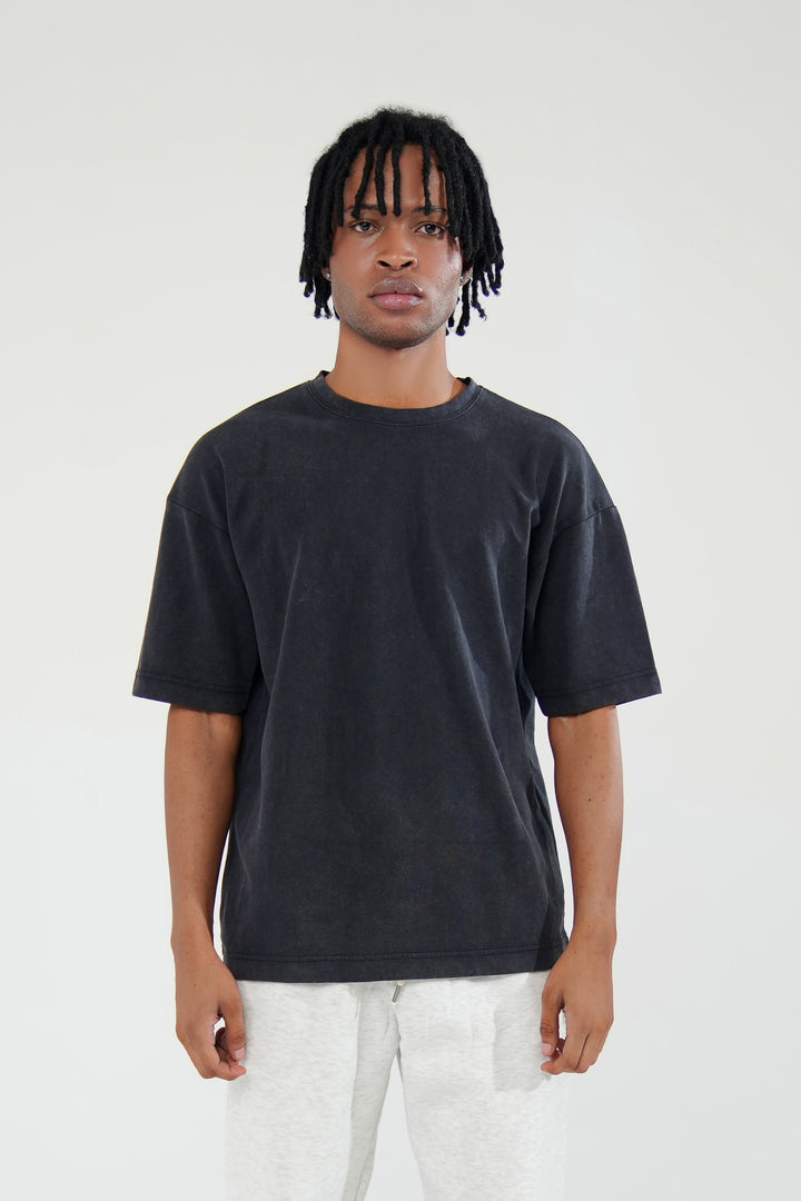 Black Oversized Basic Tee
