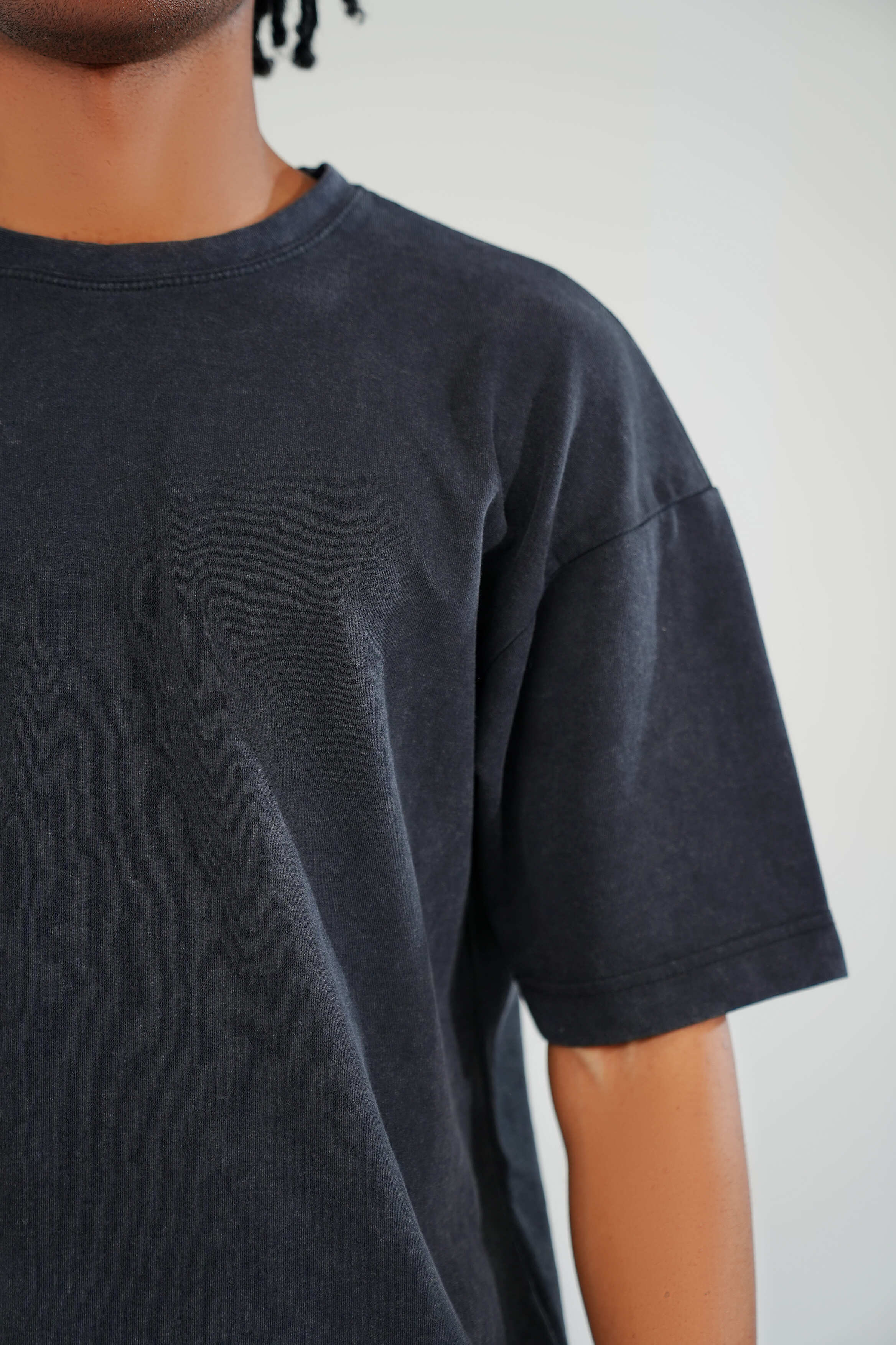 Black Oversized Basic Tee