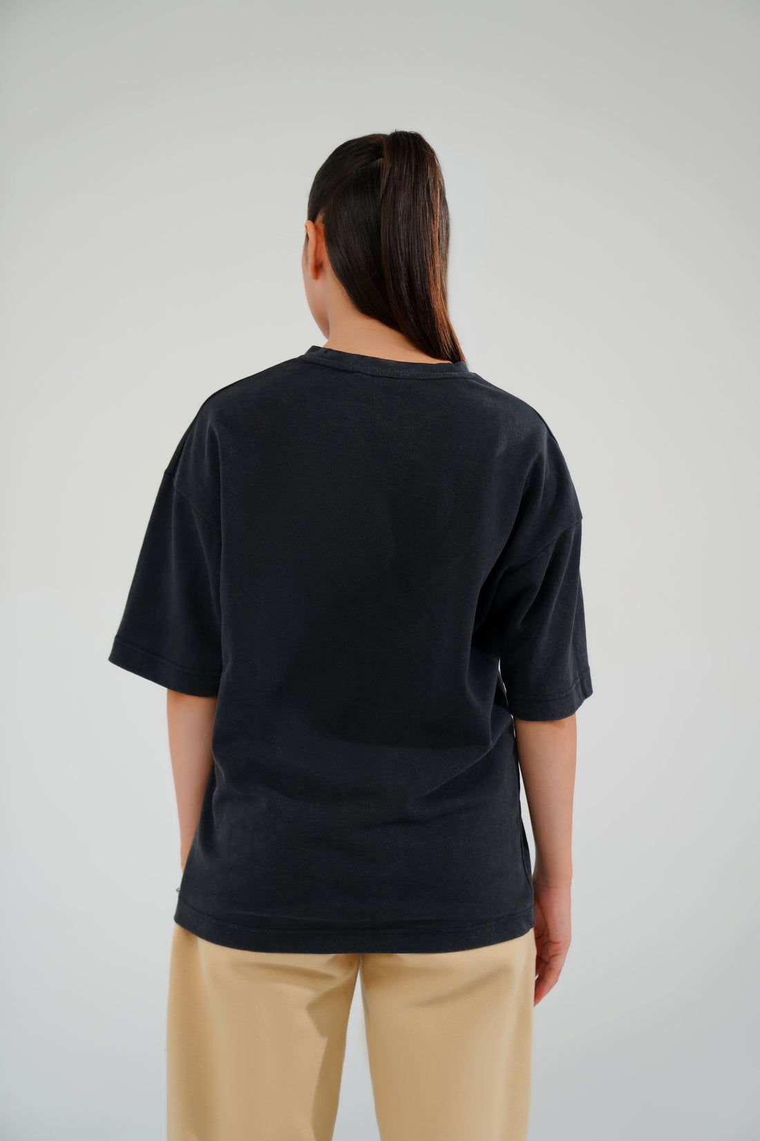 Black Oversized Basic Tee