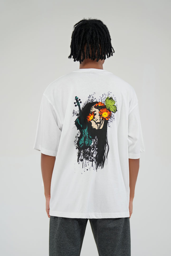White Oversized Graphic Tee
