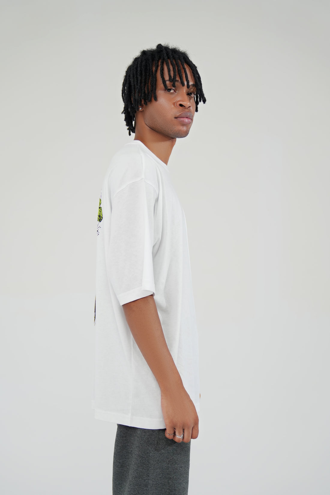 White Oversized Graphic Tee
