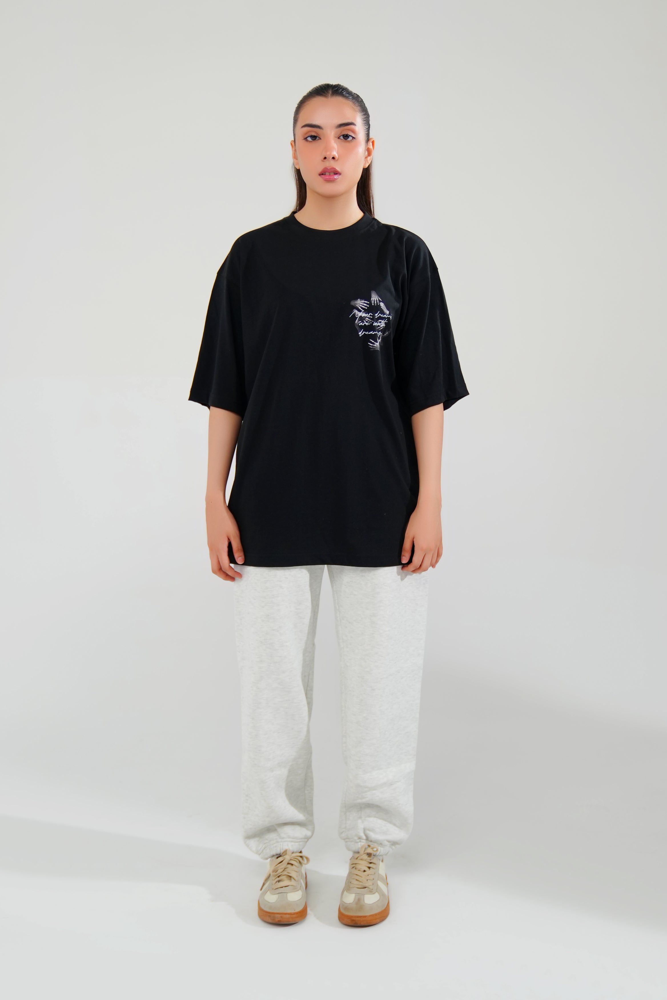 Black Oversized Graphic Tee