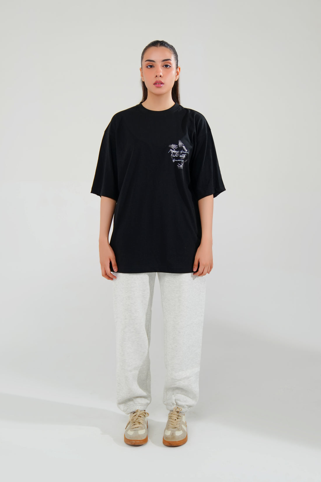 Black Oversized Graphic Tee
