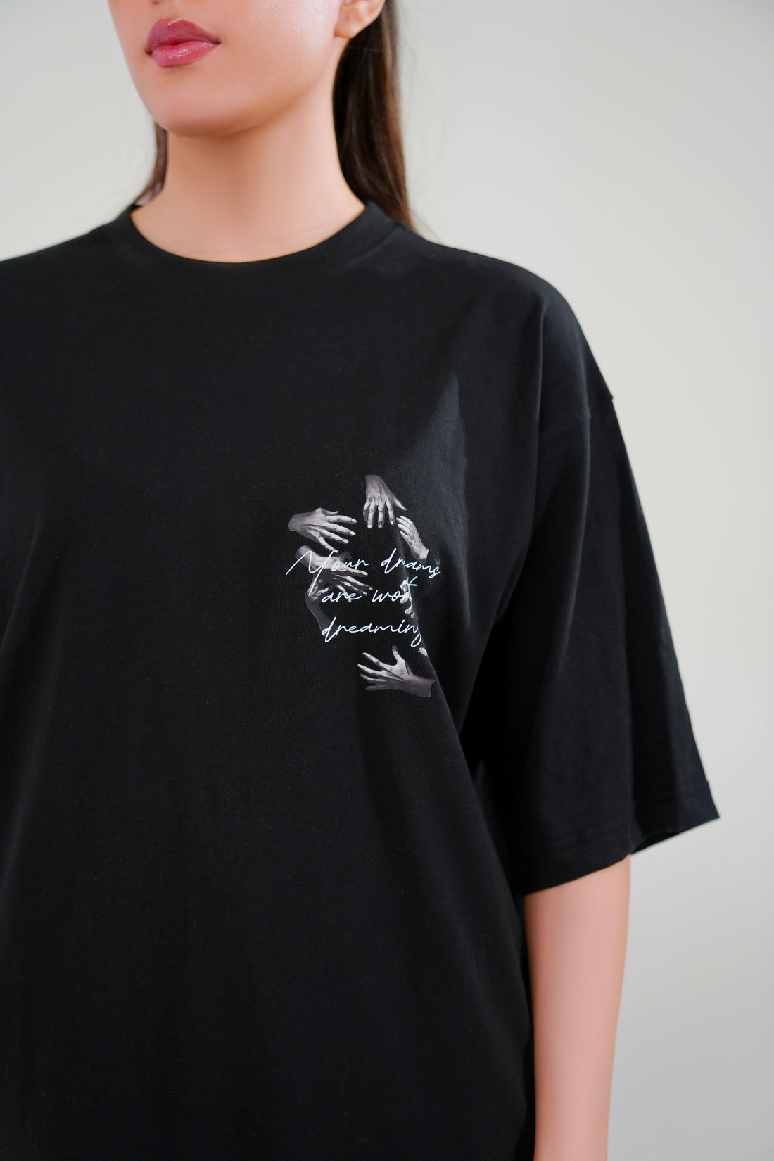 Black Oversized Graphic Tee