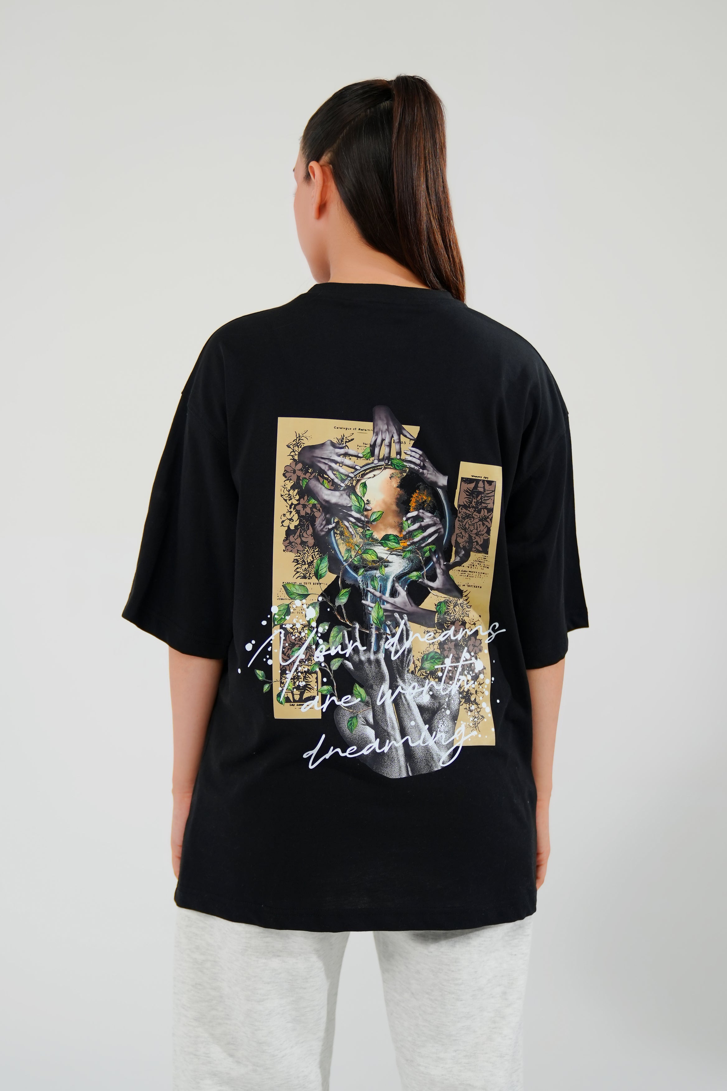 Black Oversized Graphic Tee