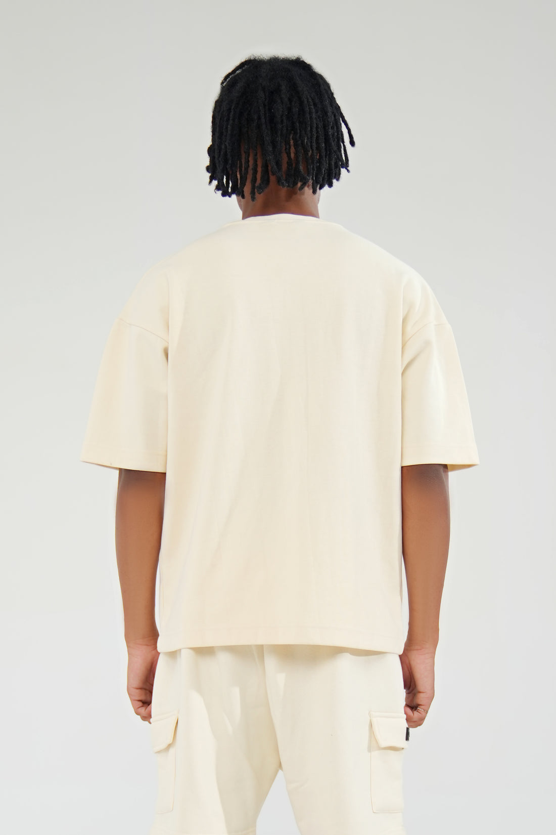 Beige Oversized Basic Tee