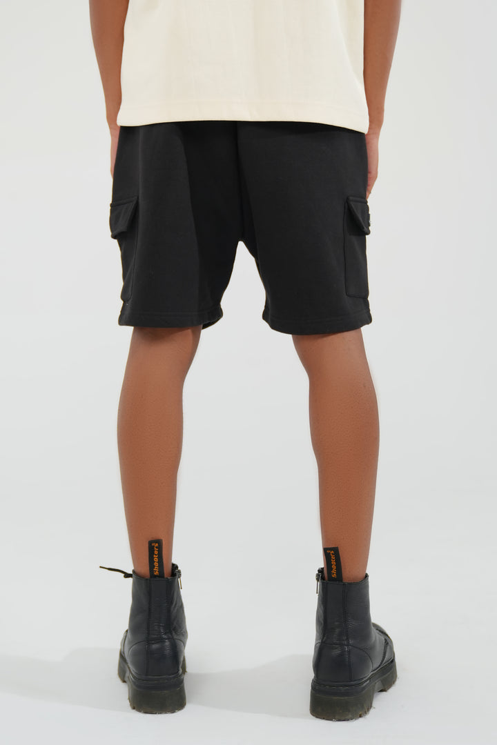 Black Cargo Shorts
