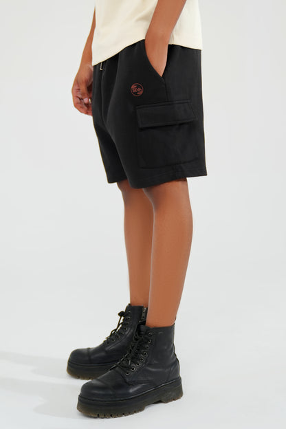 Black Cargo Shorts