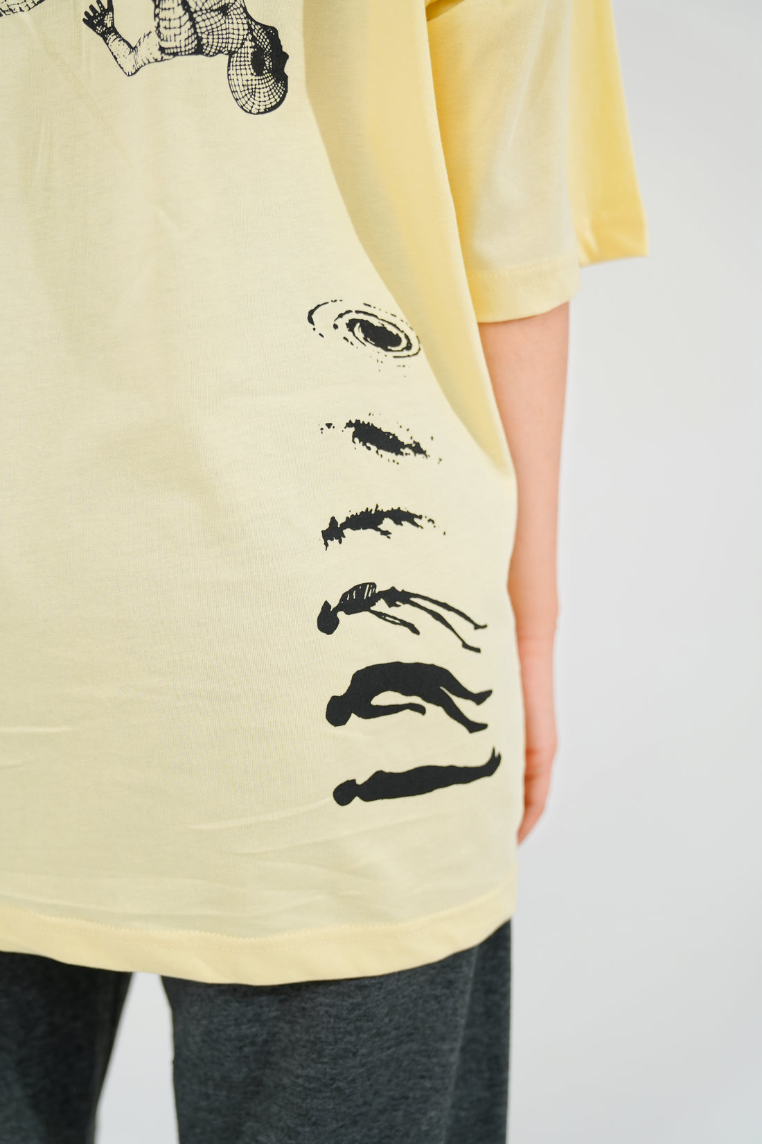 Beige Oversized Graphic Tee