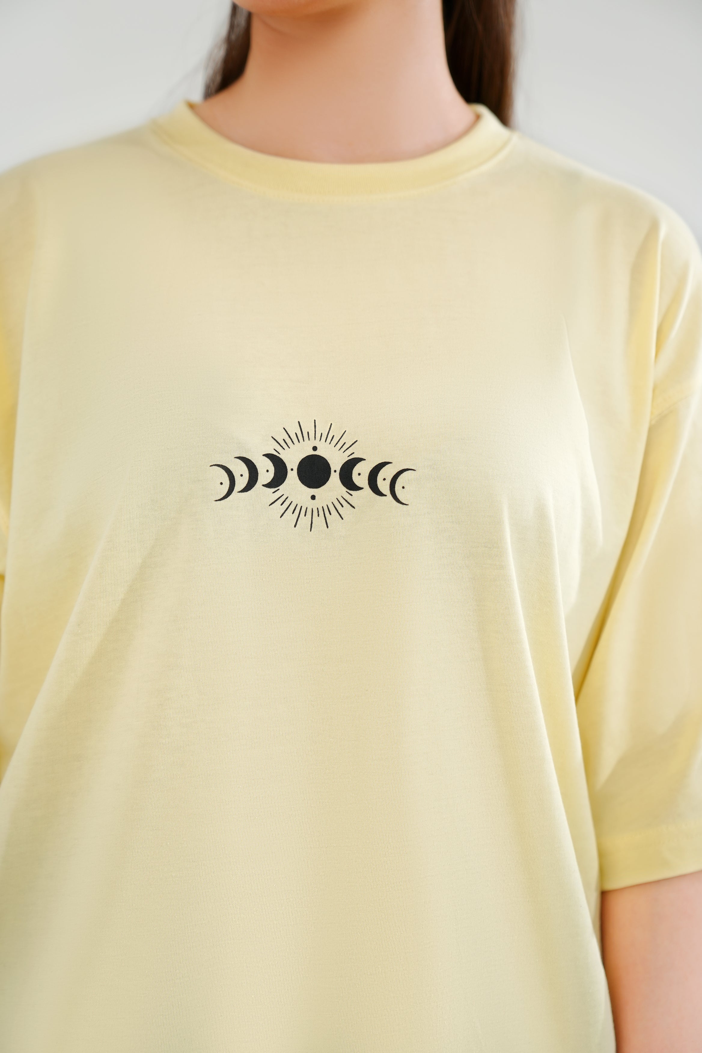 Beige Oversized Graphic Tee