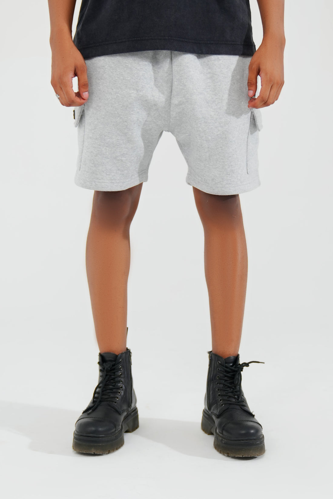 Grey Cargo Shorts