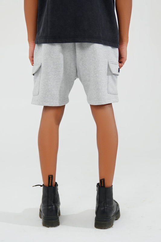 Grey Cargo Shorts