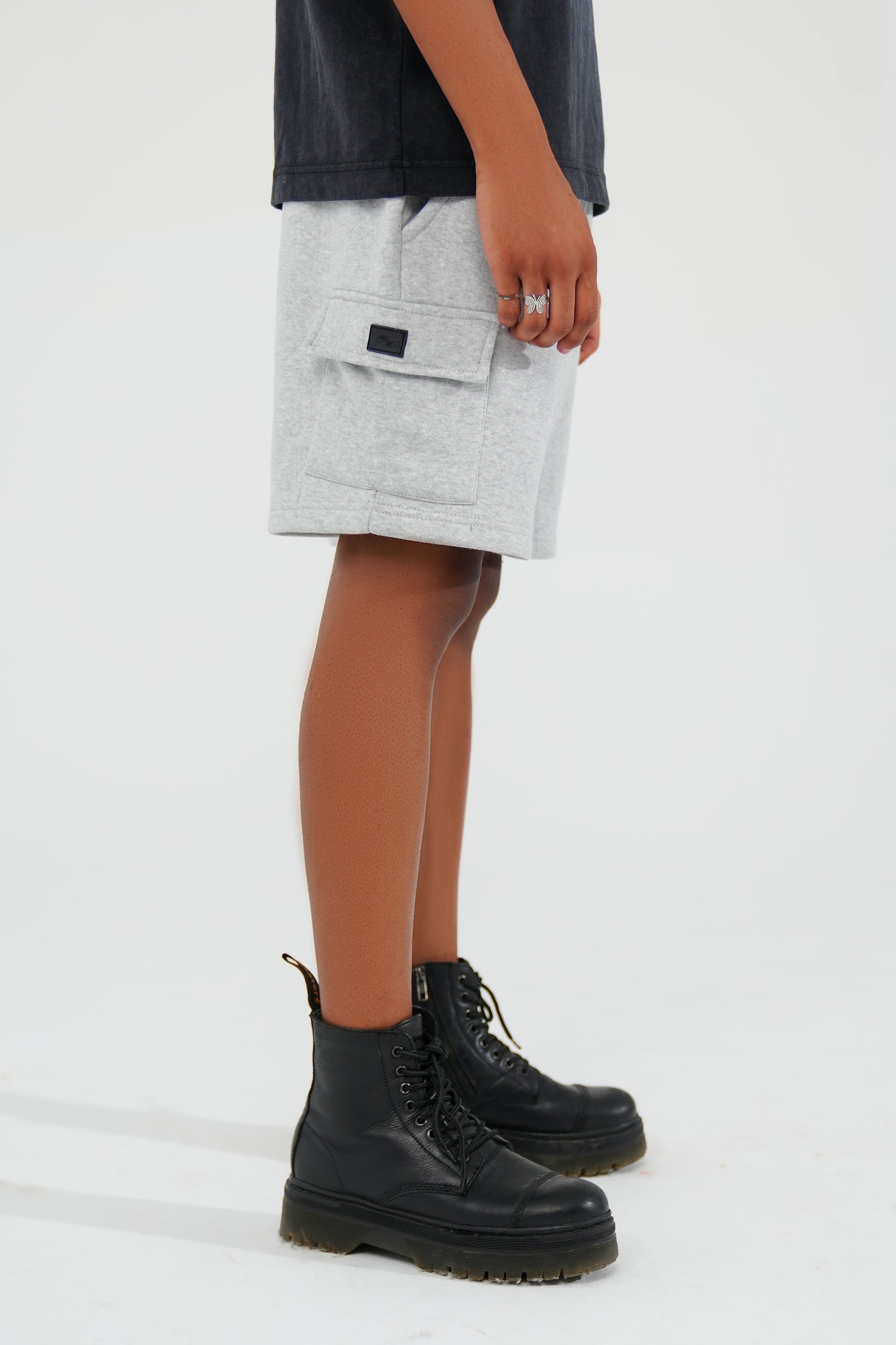 Grey Cargo Shorts