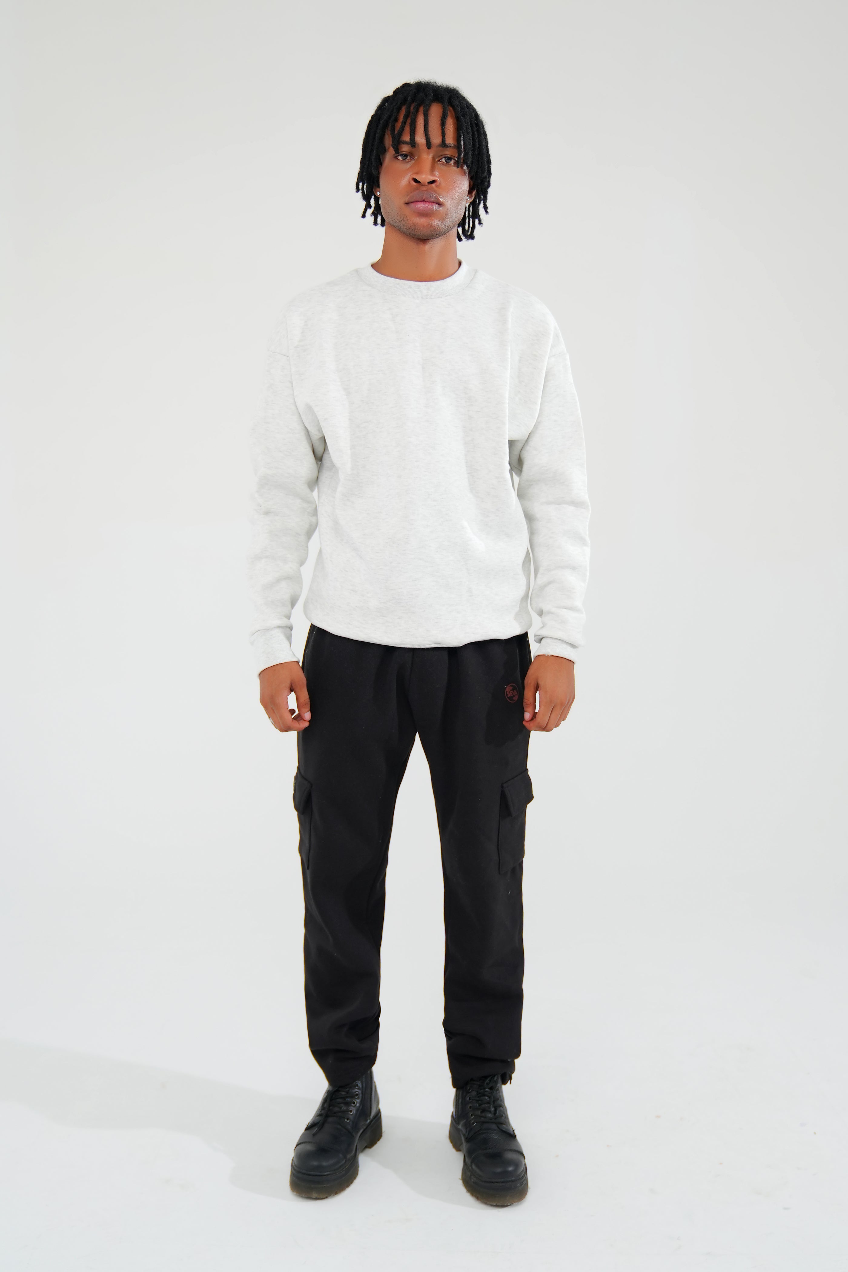 Smoke Grey Sweat Shirt - Men