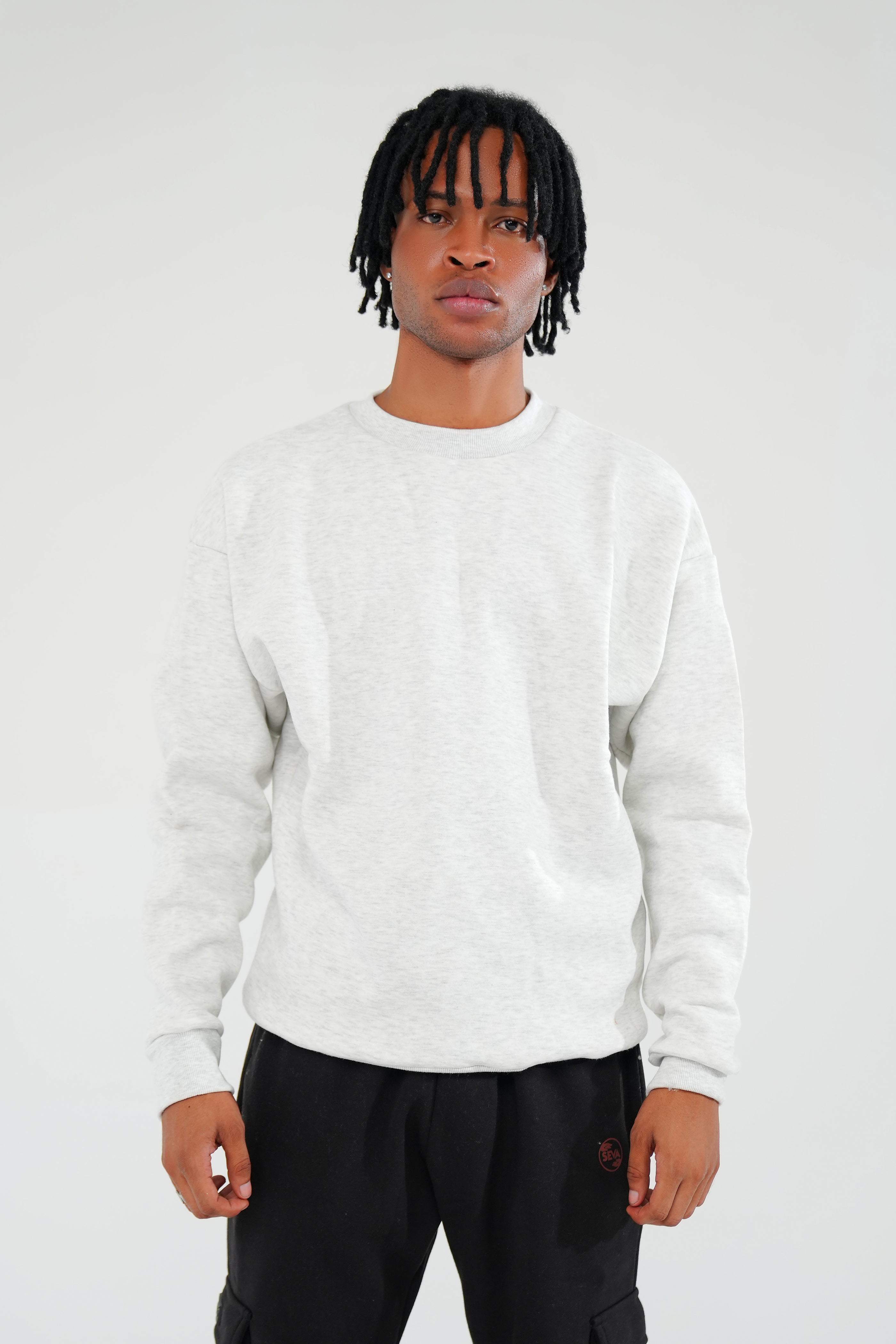 Smoke Grey Sweat Shirt - Men