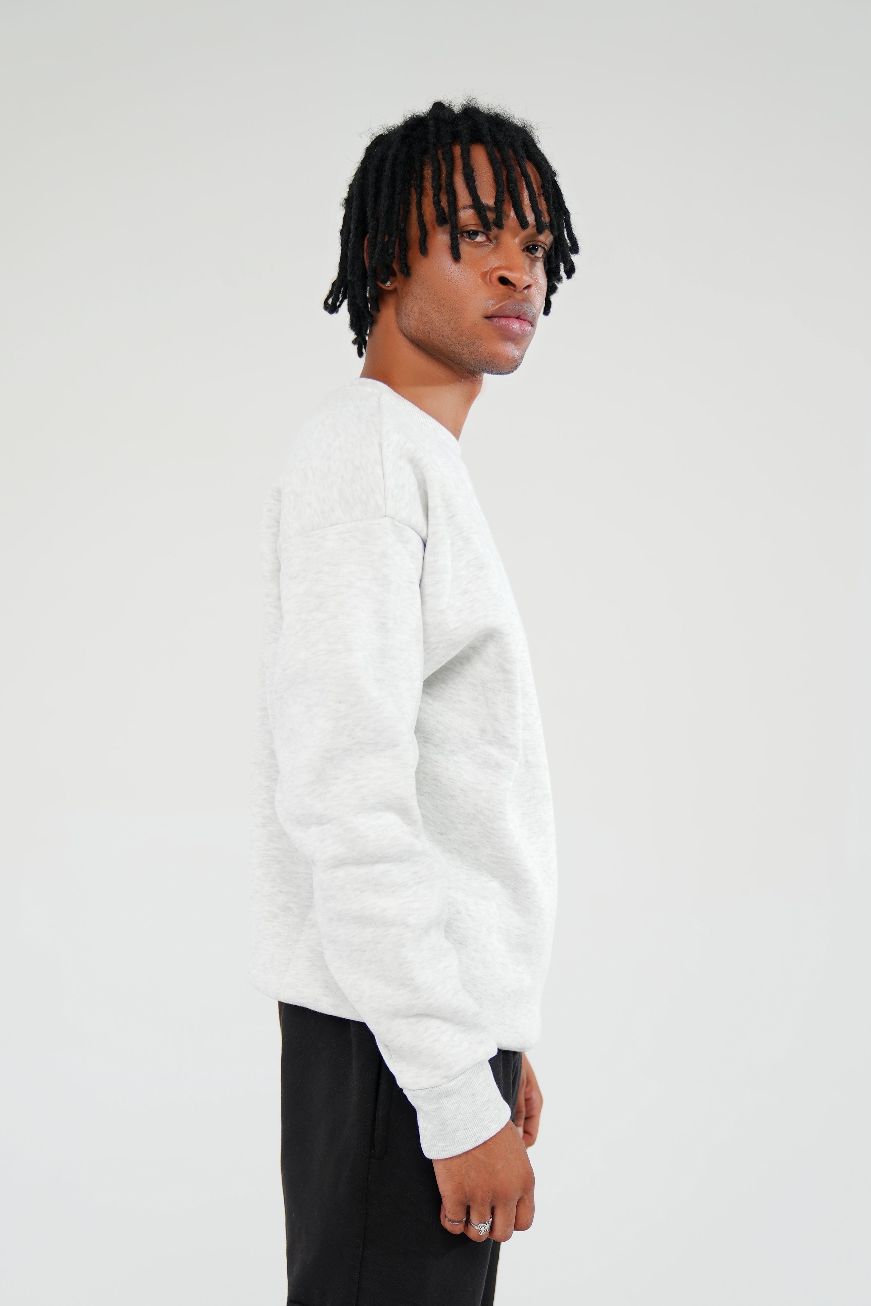 Smoke Grey Sweat Shirt - Men