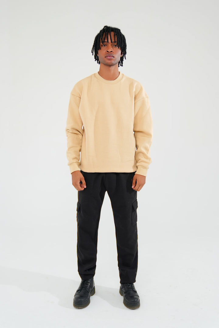 Beige Sweat Shirt - Men