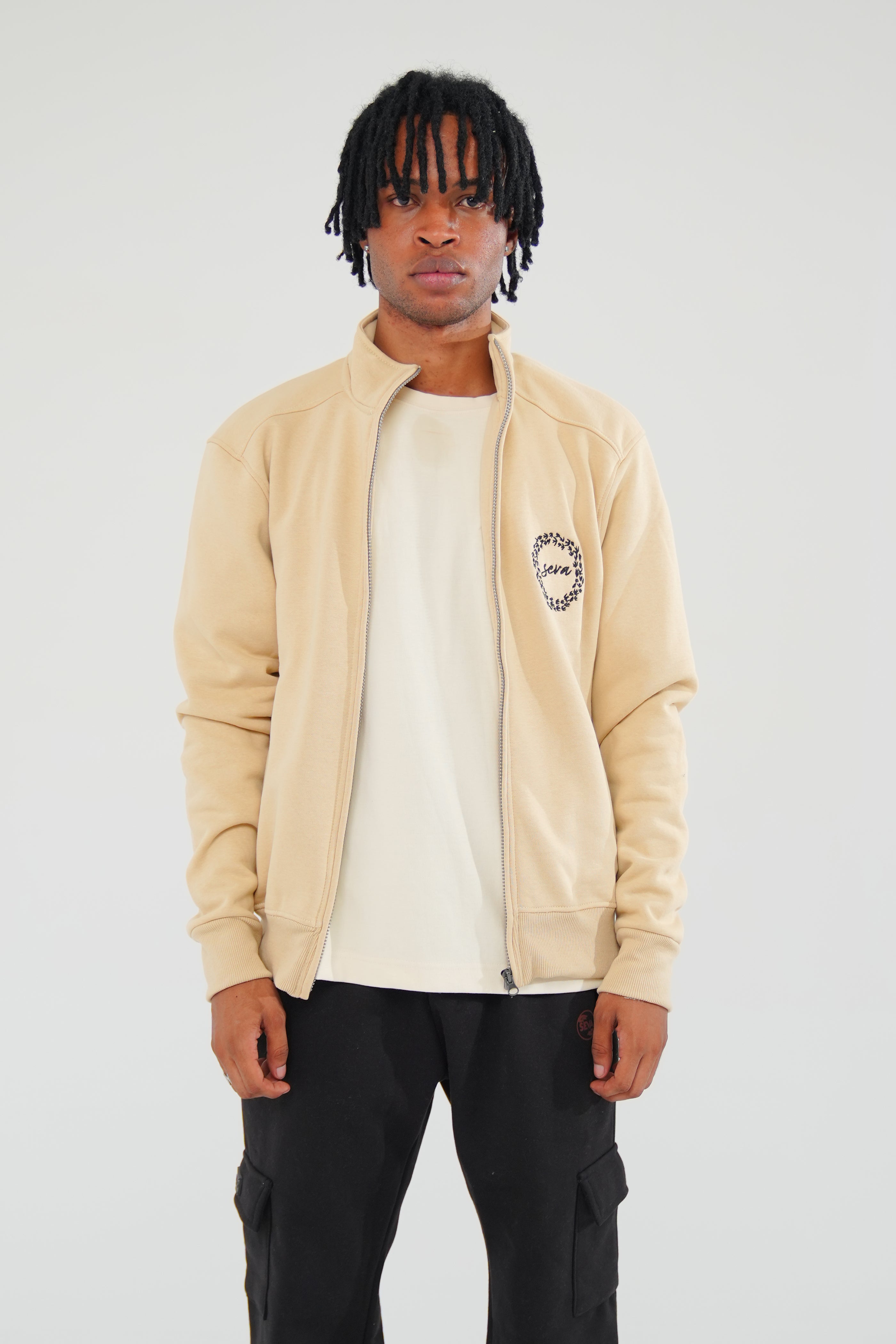 Beige Fleece Jacket - Men