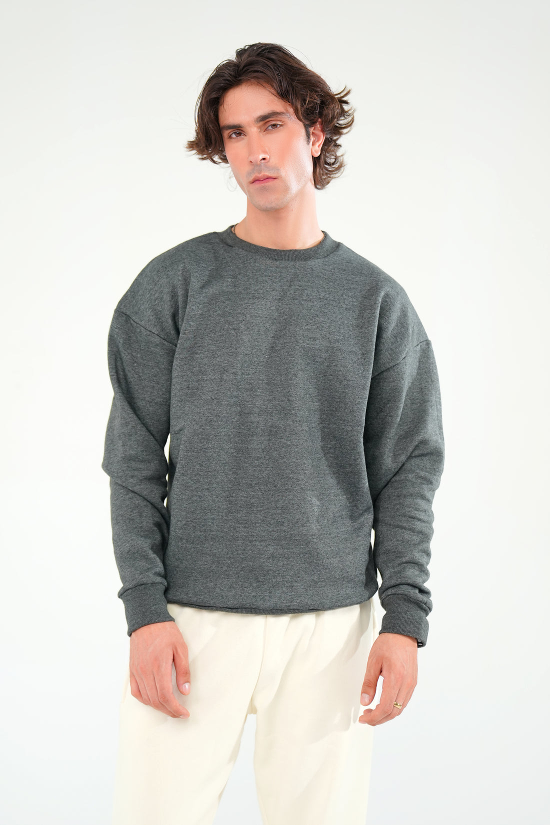 Charcoal Grey Sweat Shirt - Men