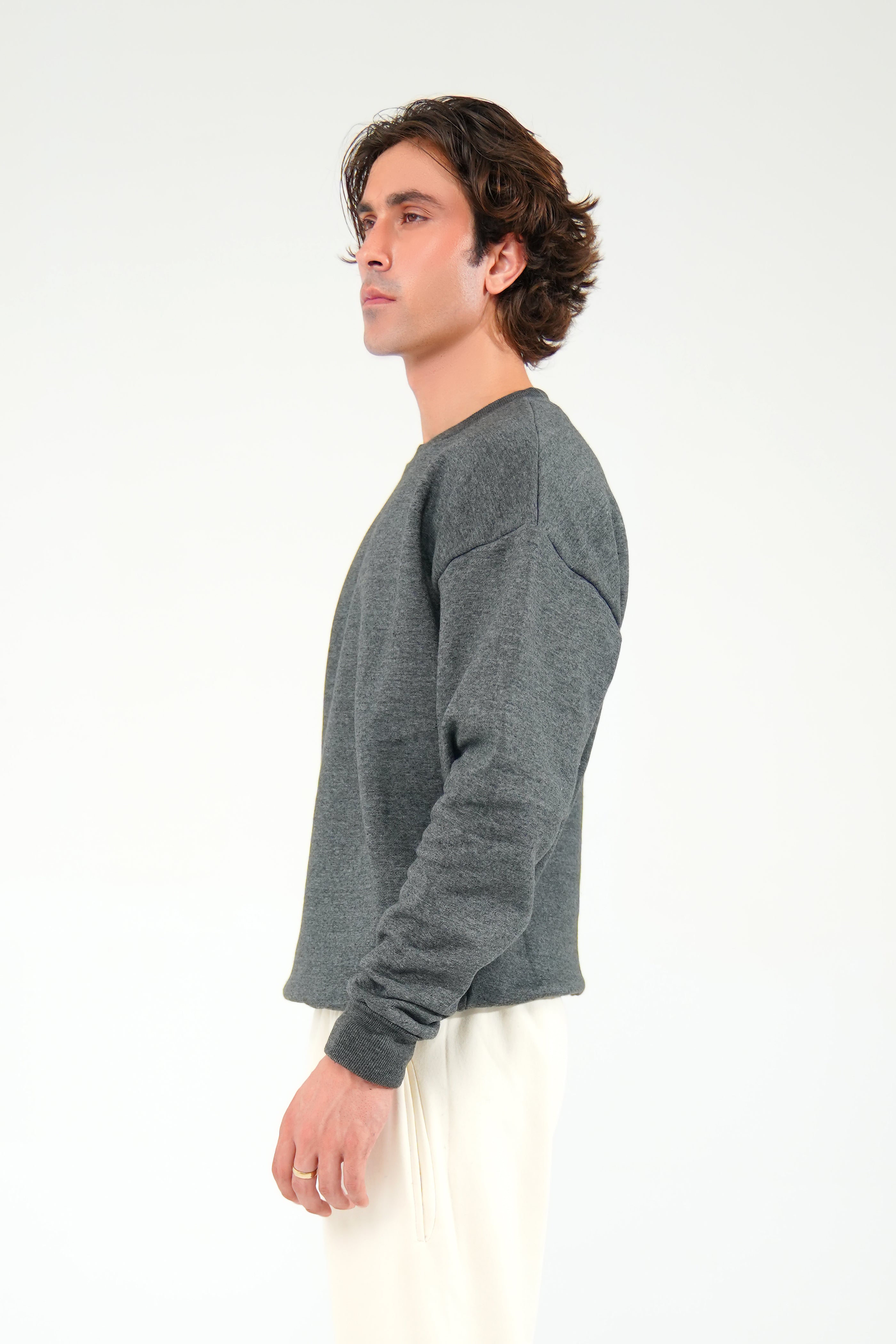 Charcoal Grey Sweat Shirt - Men