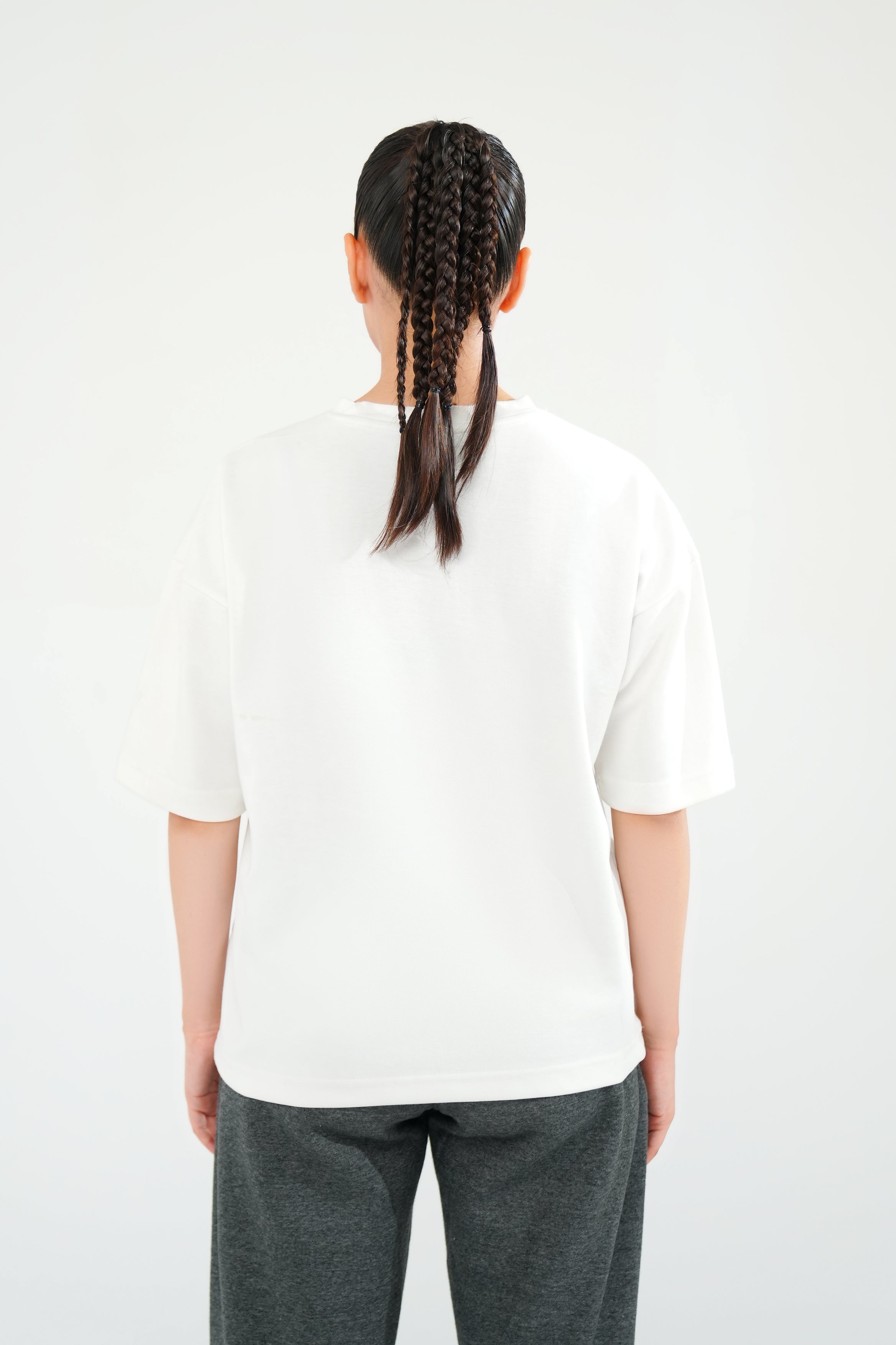 White Oversized Basic Tee