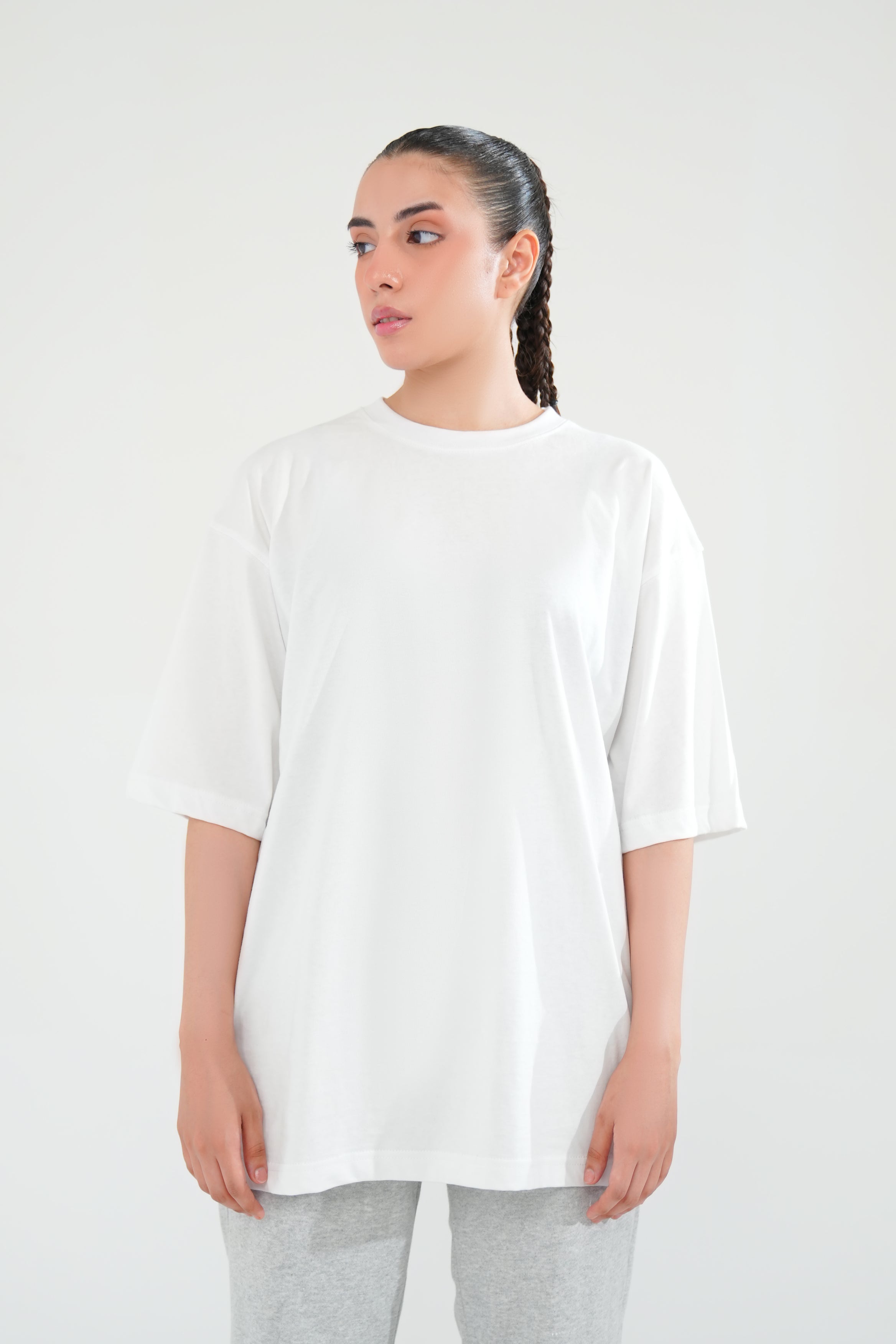 White Oversized Graphic Tee