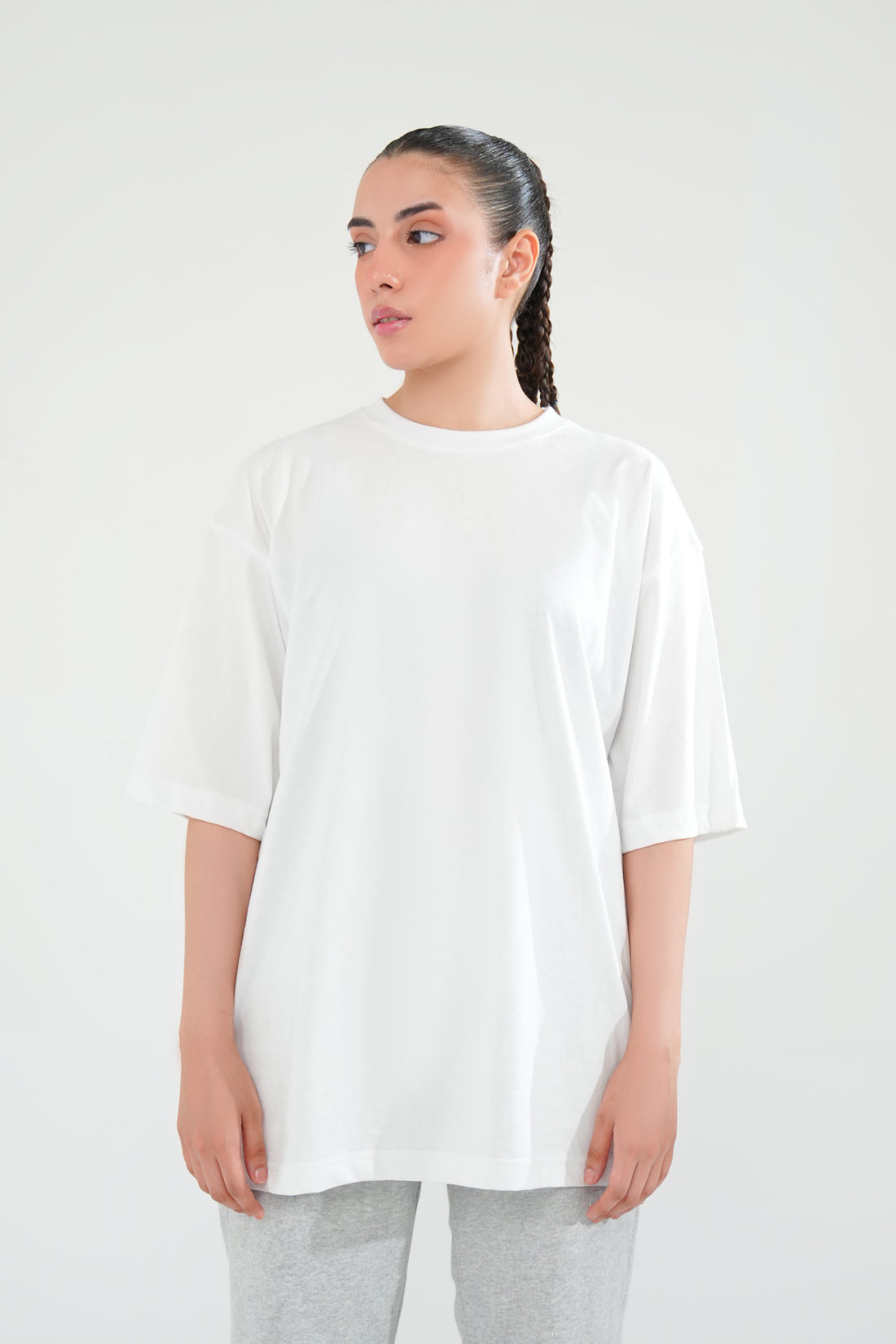White Oversized Graphic Tee