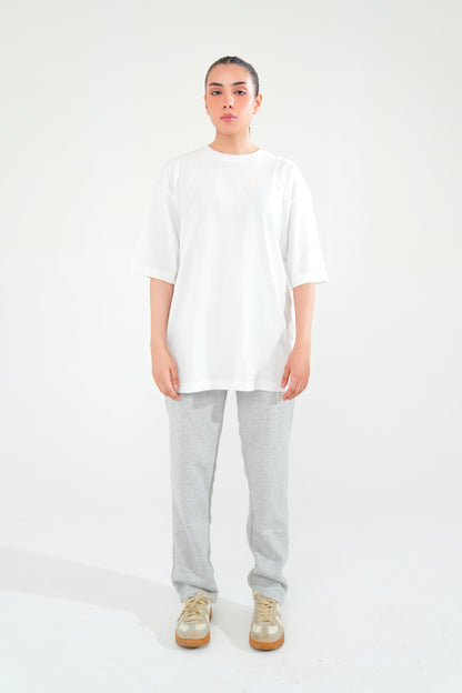 White Oversized Graphic Tee