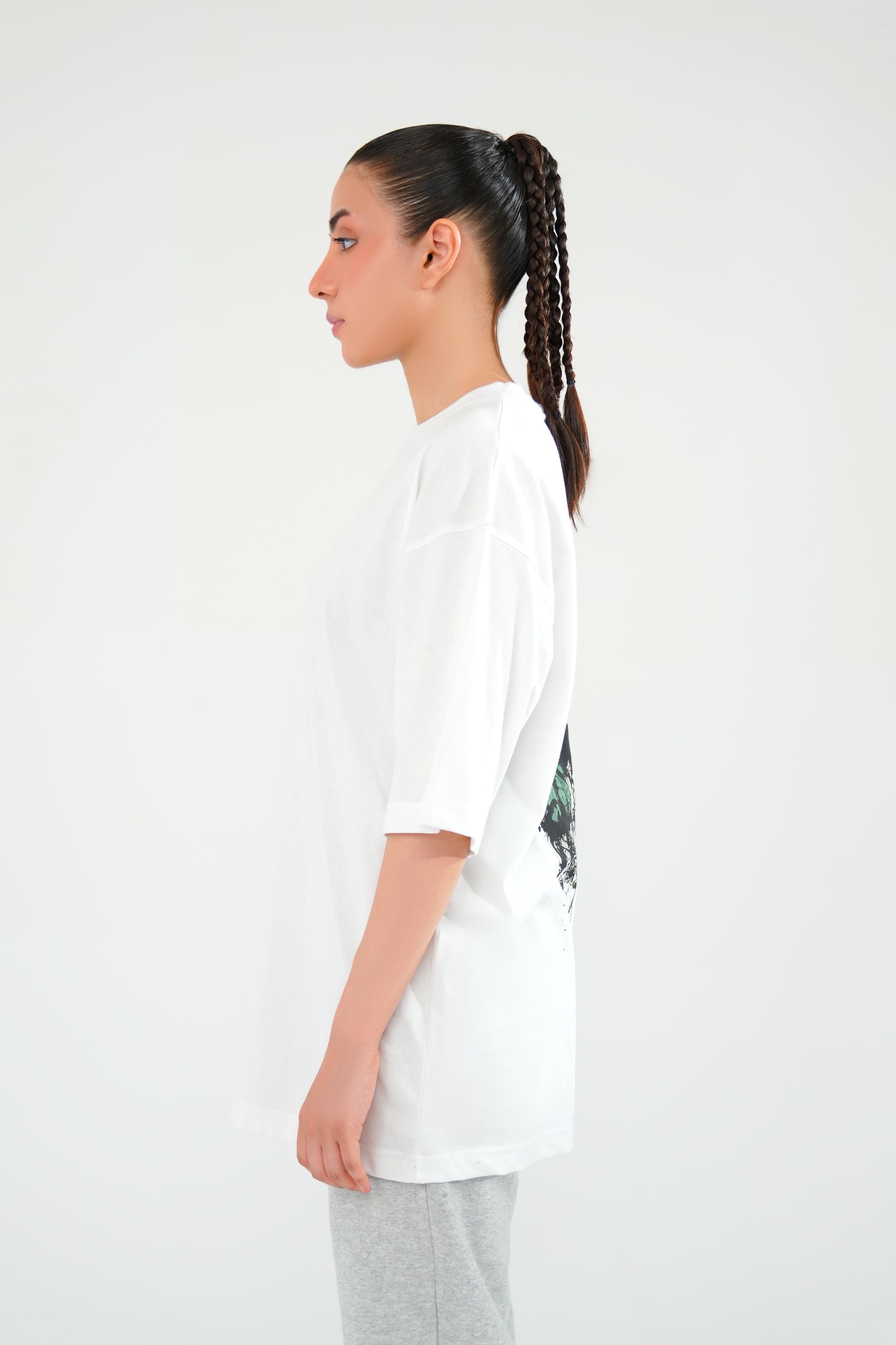 White Oversized Graphic Tee