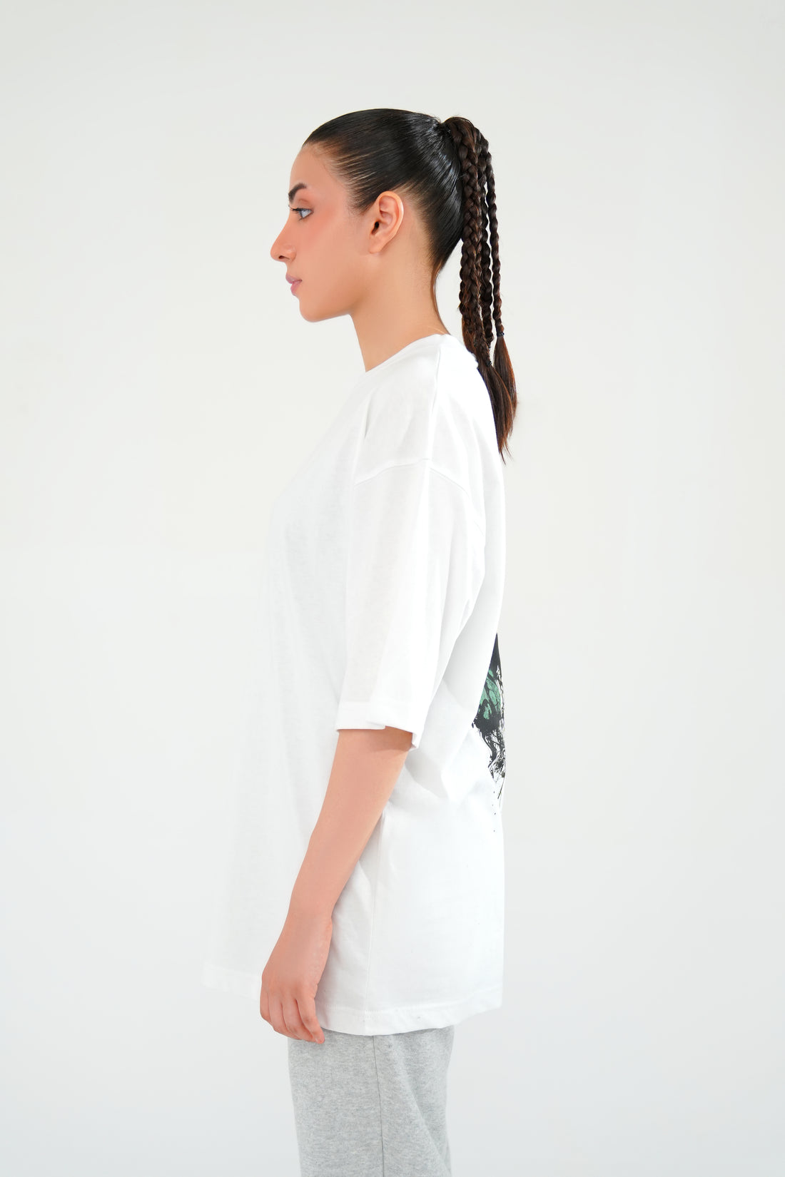 White Oversized Graphic Tee