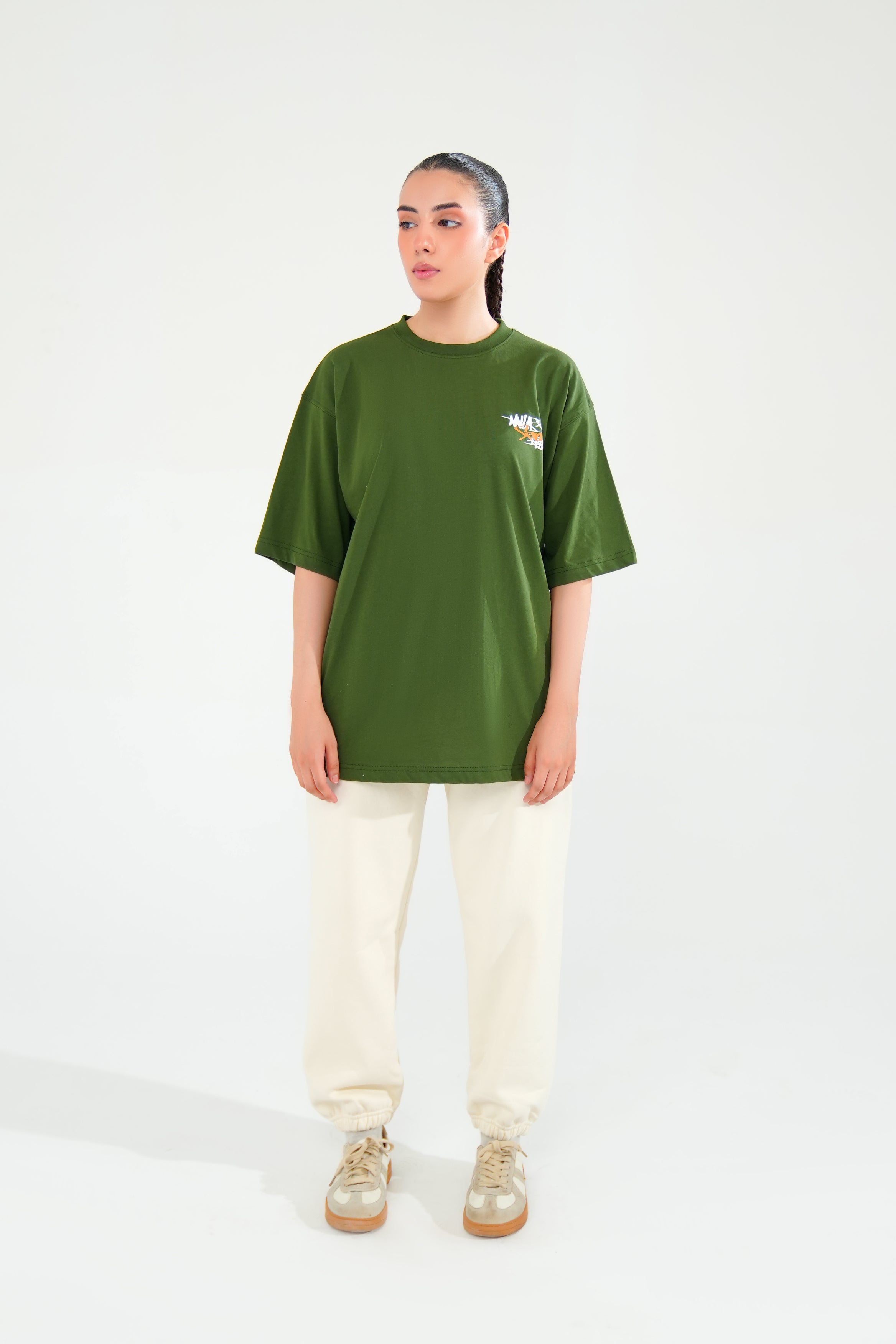 Green Oversized Graphic Tee