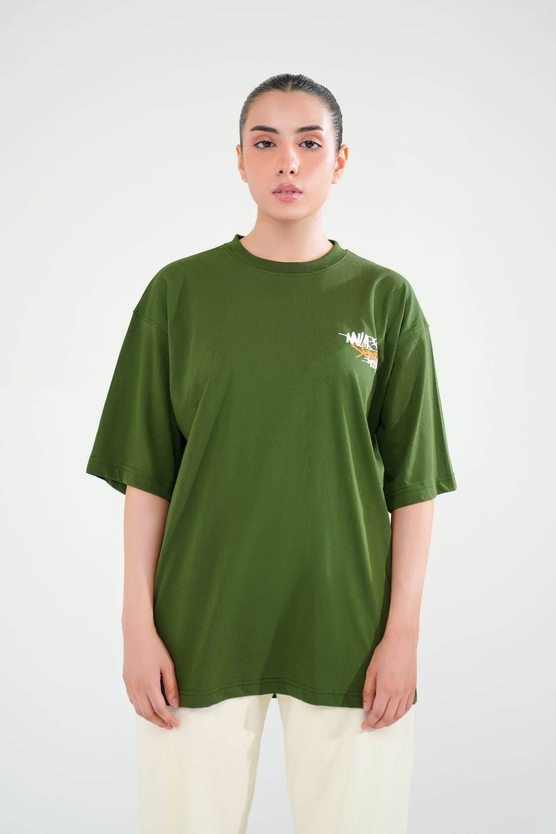 Green Oversized Graphic Tee