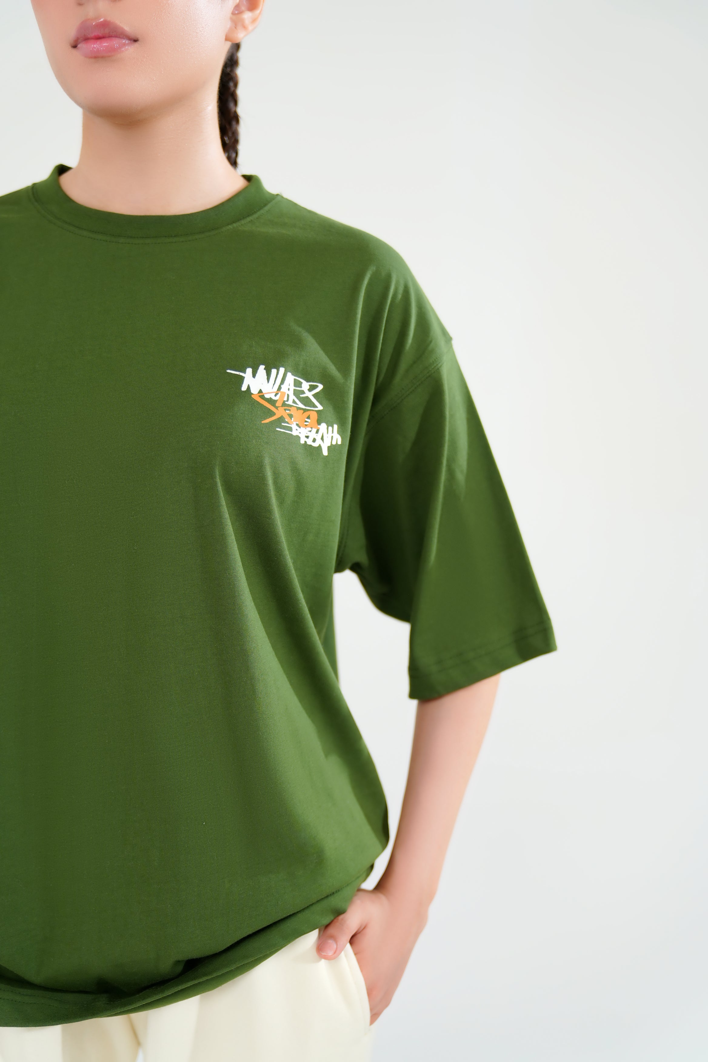 Green Oversized Graphic Tee
