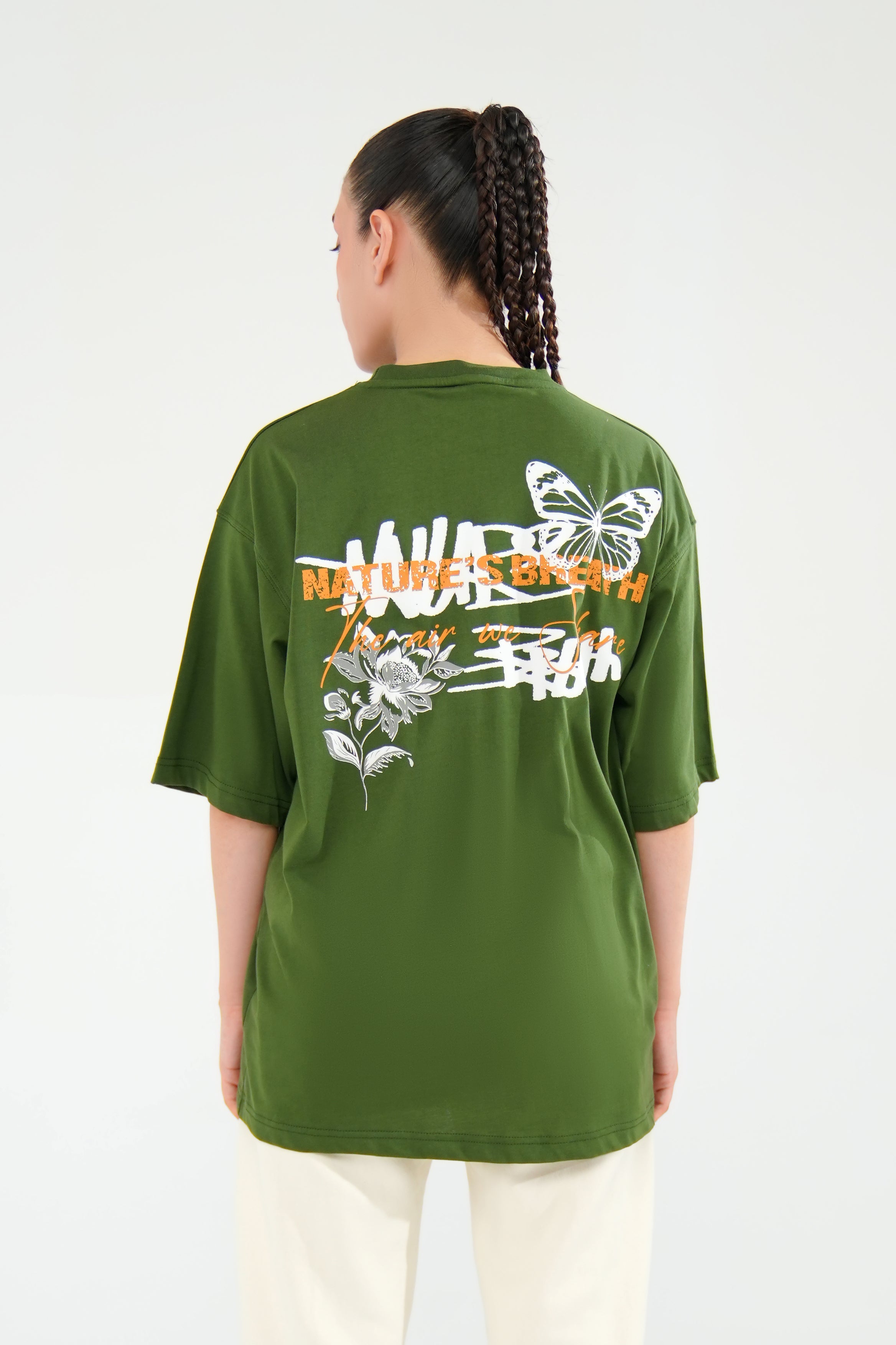 Green Oversized Graphic Tee