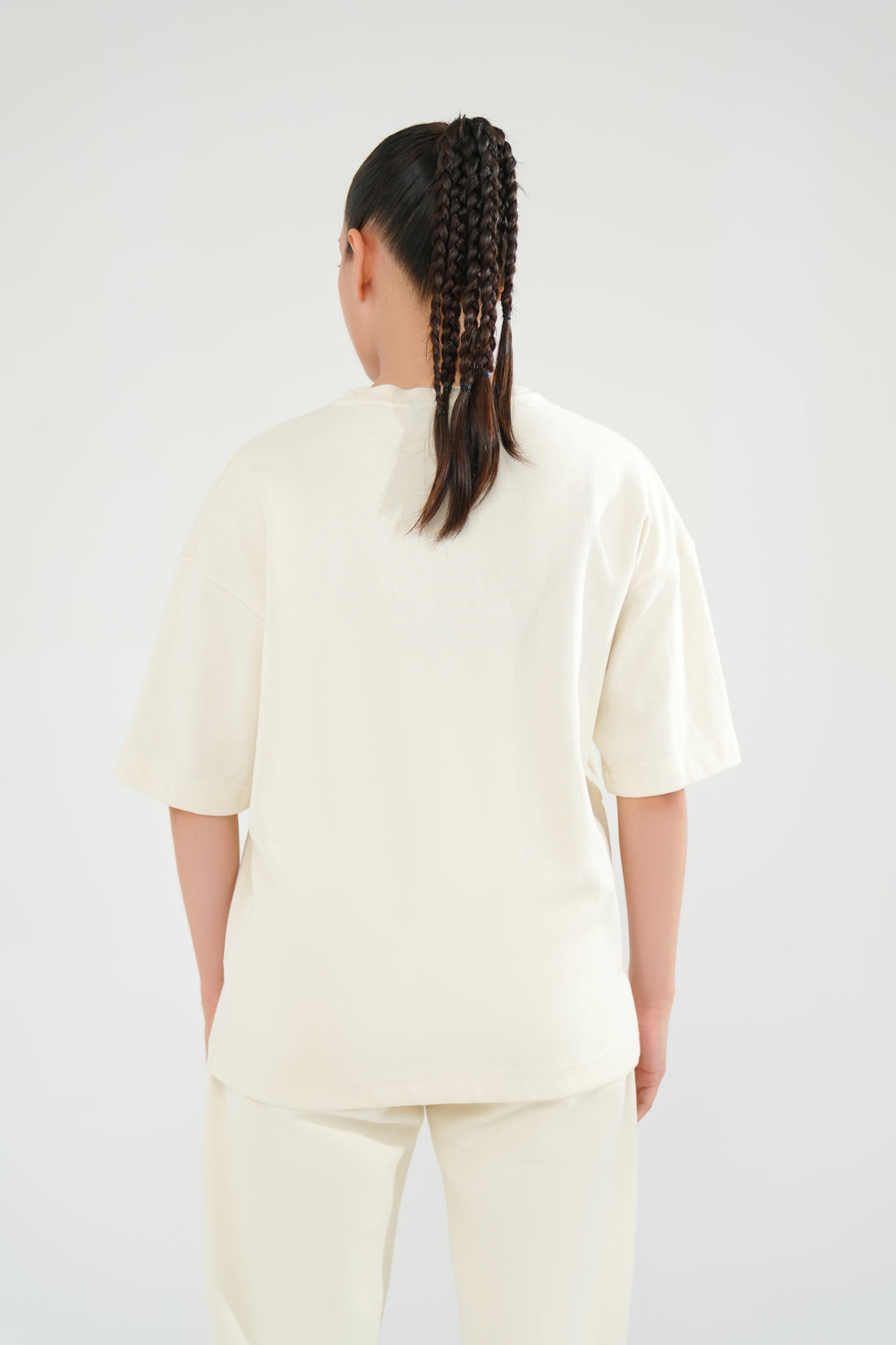 Beige Oversized Basic Tee